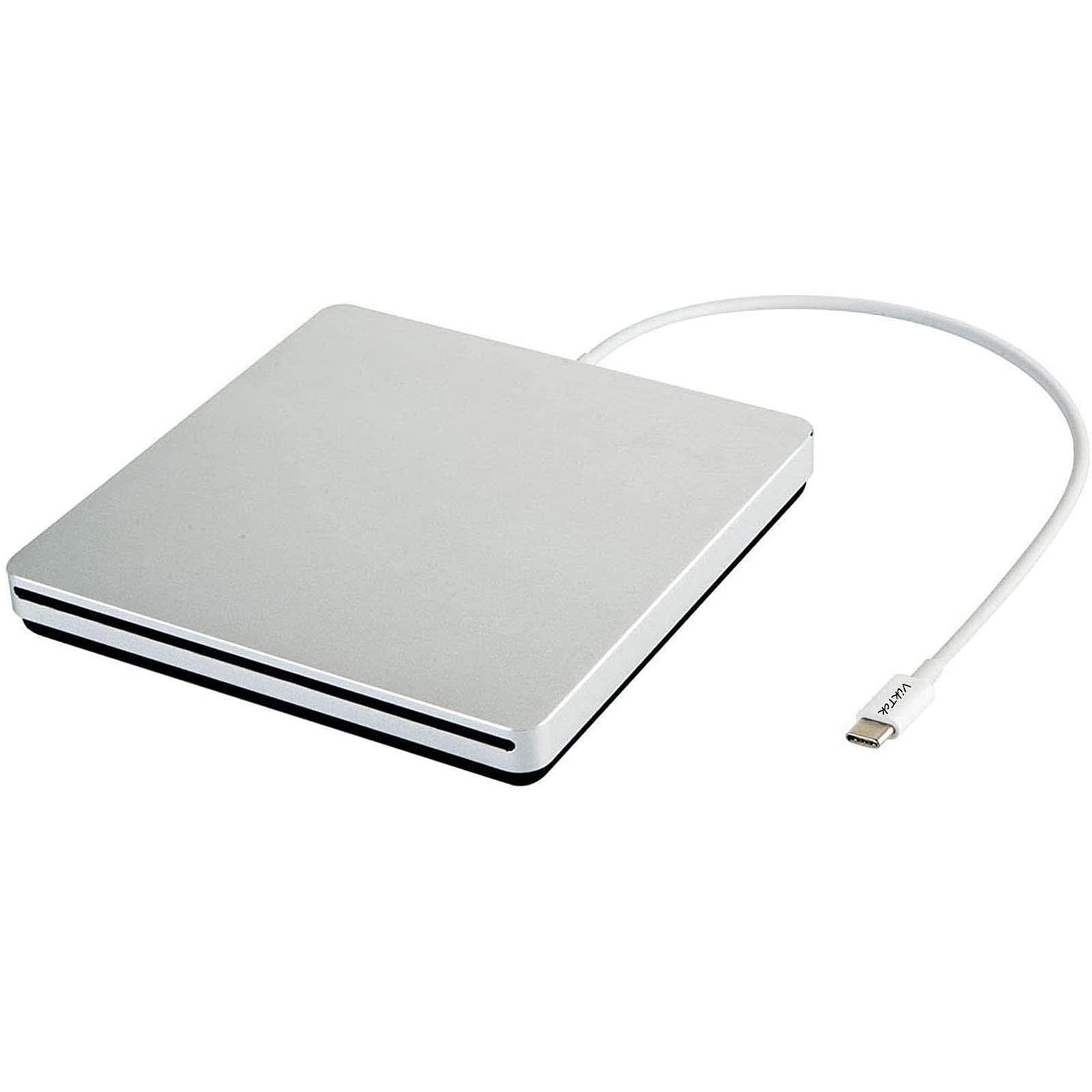 USB-C Superdrive External DVD/CD Reader and Burner - Compatible with MacBook Air/Pro, iMac, Mac Mini, ASUS, Dell Latitude - Plug & Play (Silver) | Perfect for Watching Movies, Burning CDs, and Installing Software on Laptops Without Built-in Drives