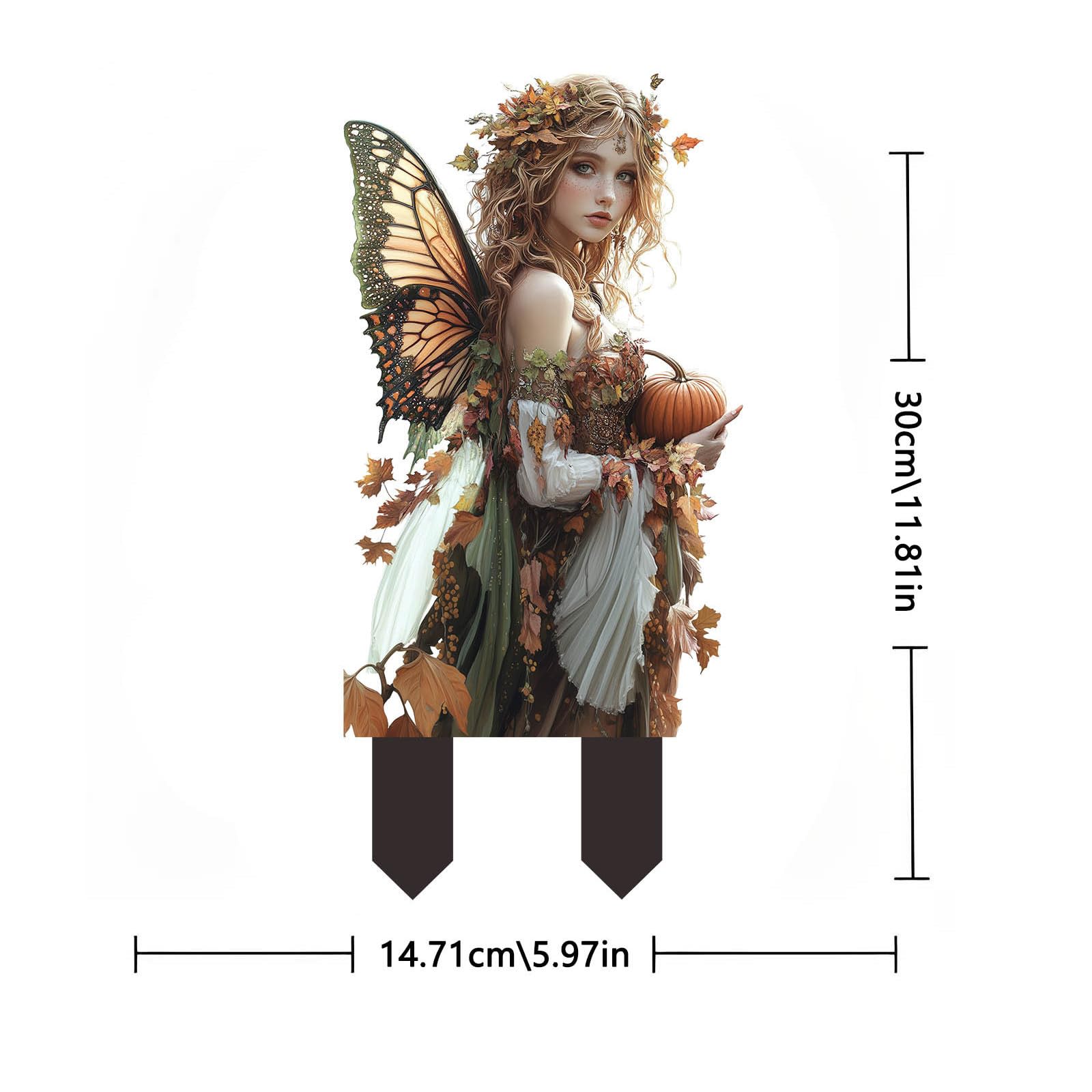 Handmade Bohemian Fairy Flower Pot - 2D Acrylic Planter for Fairy Gardens, Home & Outdoor Decor (Pumpkin Design) - Perfect for Indoor Plants, Tabletop Displays & Garden Accessories