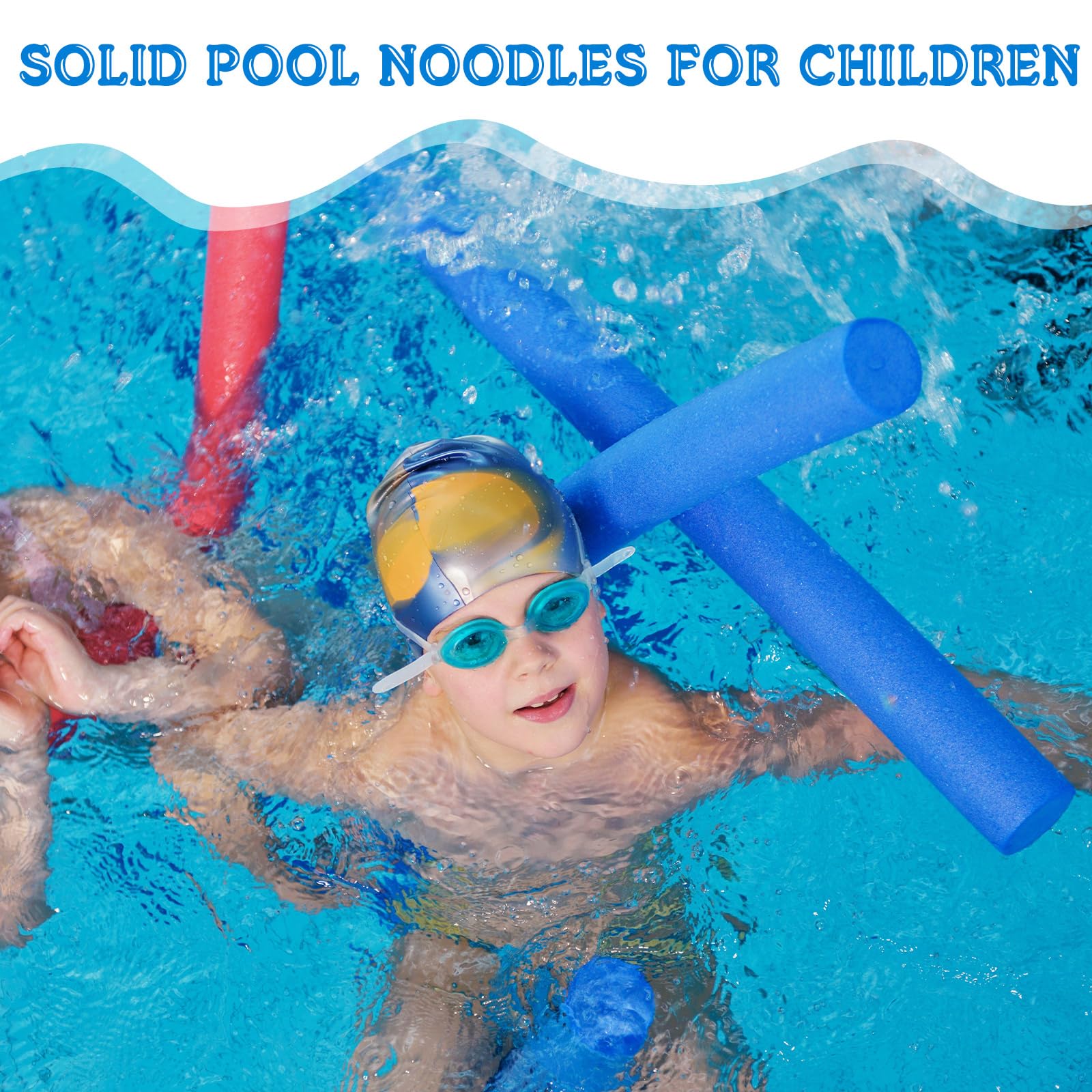 Frienda 20 Pcs Solid Pool Noodles - 1.57 x 35.83 Inches Round Foam Tubes for Kids, DIY Crafts, Swimming Pool Floats, Water Games & Summer Party Decorations