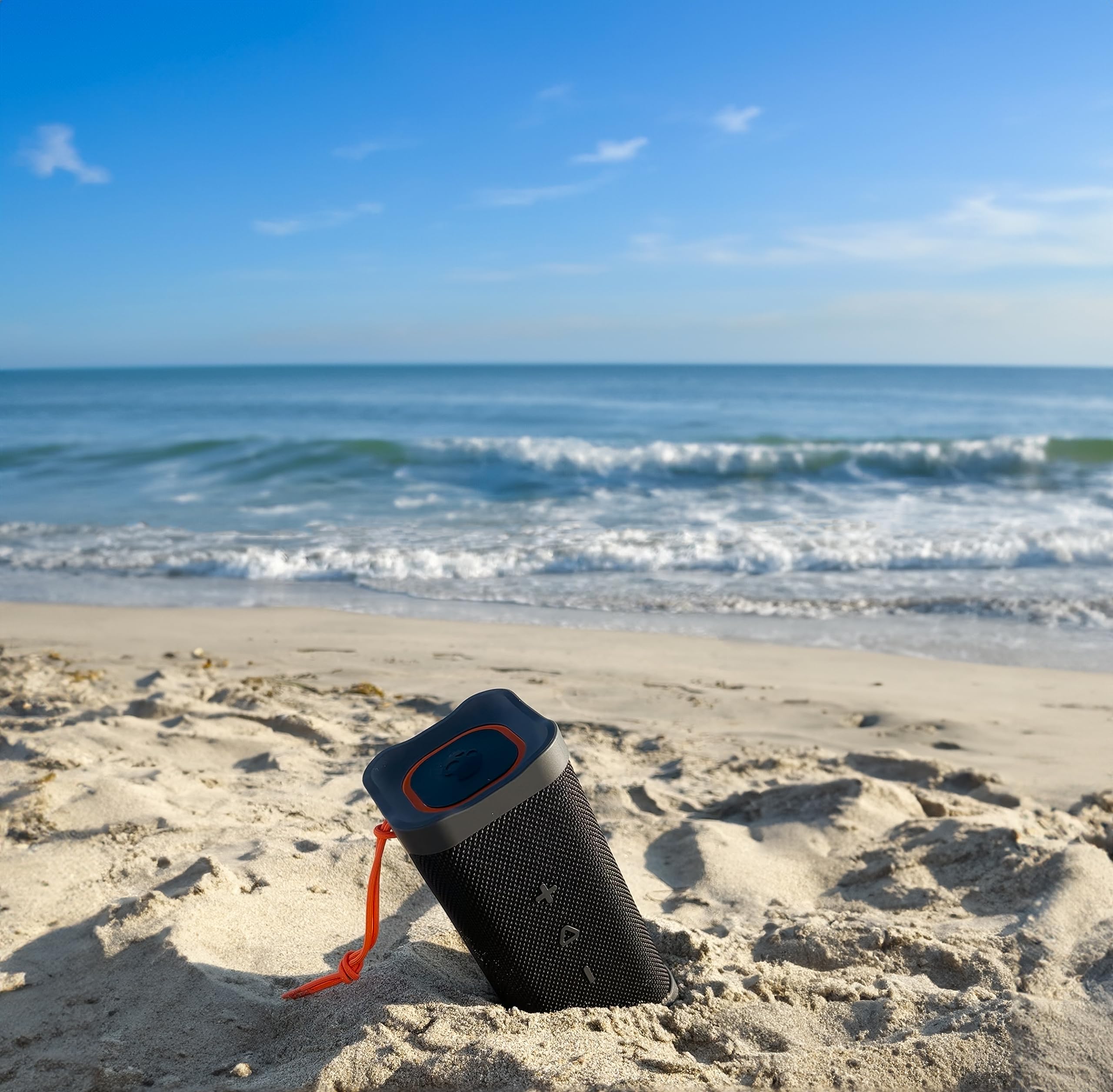 Skullcandy Terrain XL Wireless Bluetooth Speaker - IPX7 Waterproof Portable Speaker with 18-Hour Battery, Nylon Wrist Strap & True Wireless Stereo | Perfect for Outdoor Adventures, Beach Parties & Travel