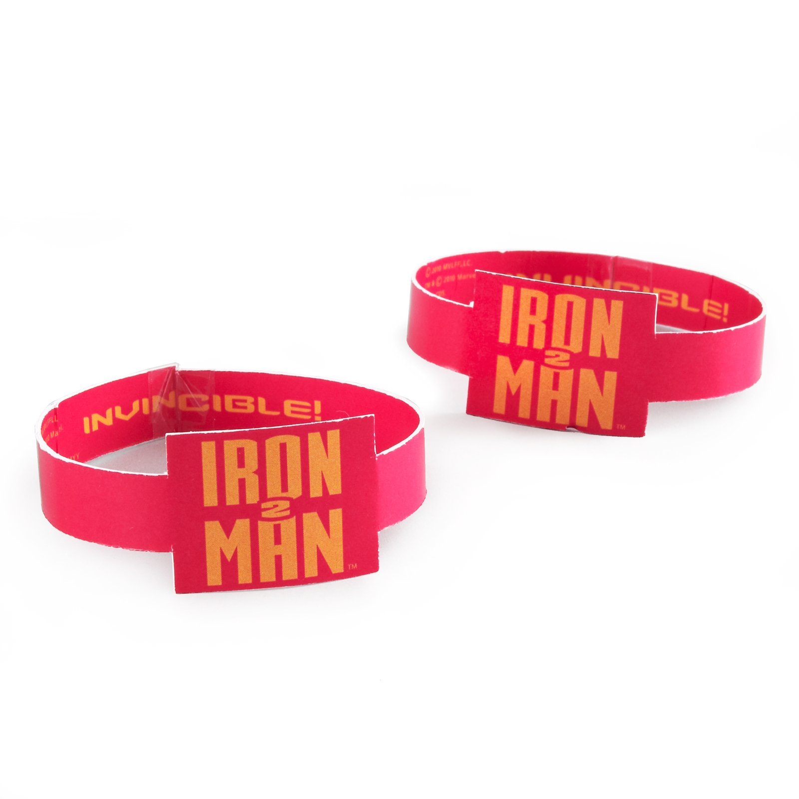 Hallmark Iron Man 2 Rubber Wristbands - Official Marvel Superhero Wristbands for Kids & Adults - Perfect for Cosplay, Parties & Comic Con Events