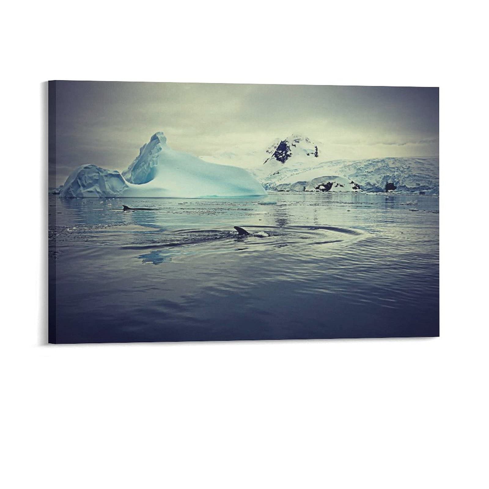 Water Canvas Poster - 24x36 Inch (60x90cm) Sports Landscape Wall Art for Bedroom, Living Room & Office Decor - Perfect Gift for Home & Office Decoration | Enhance Your Space with Stunning Canvas Print Paintings