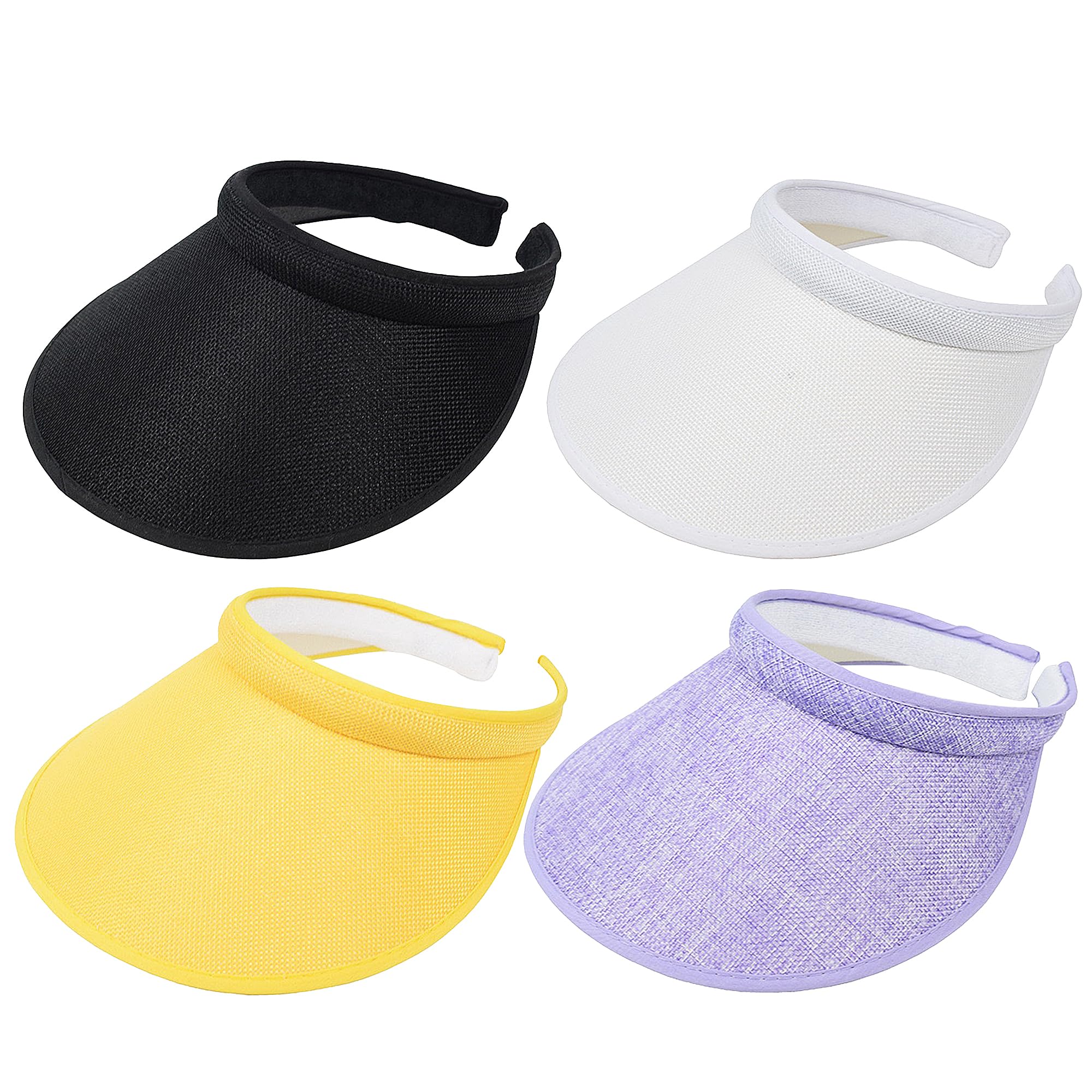Sun Visor Hats for Women & Men - Wide Brim UV Protection Clip-on Visor Cap for Golf, Beach, Running & Outdoor Sports - Stay Cool in Sun
