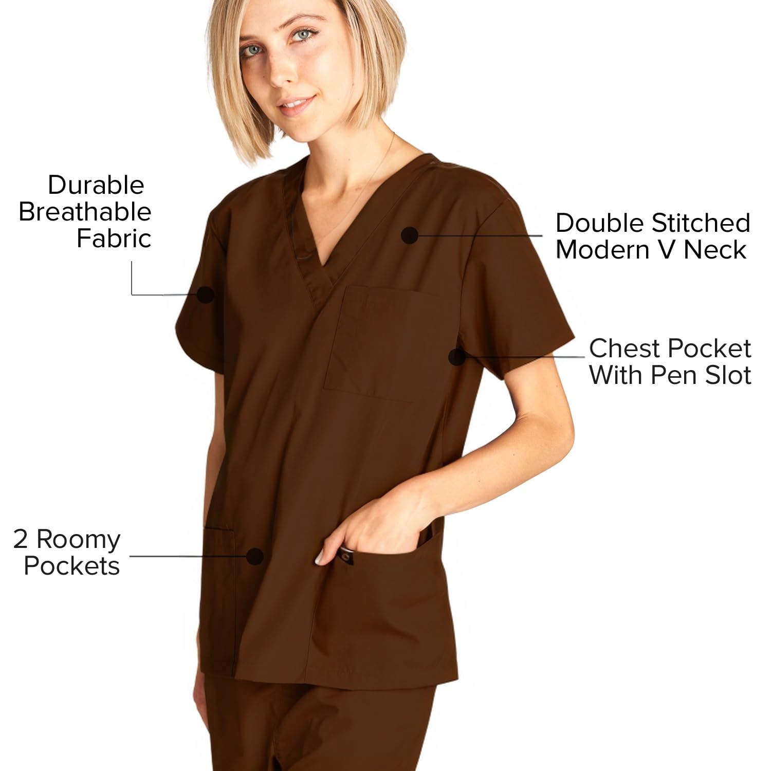 Dagacci Medical Scrubs for Women & Men - Comfortable & Durable Scrubs Tops & Shirts for Nurses, Doctors & Healthcare Professionals - Perfect for Hospitals, Clinics & Medical Workplaces