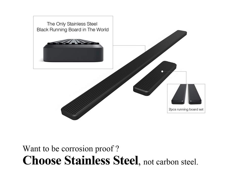 APS Premium 6-Inch Black Running Boards for Ram ProMaster 118-Inch Wheelbase (2014-2025) | Heavy-Duty Side Steps for Easy Truck Access & Off-Road Protection