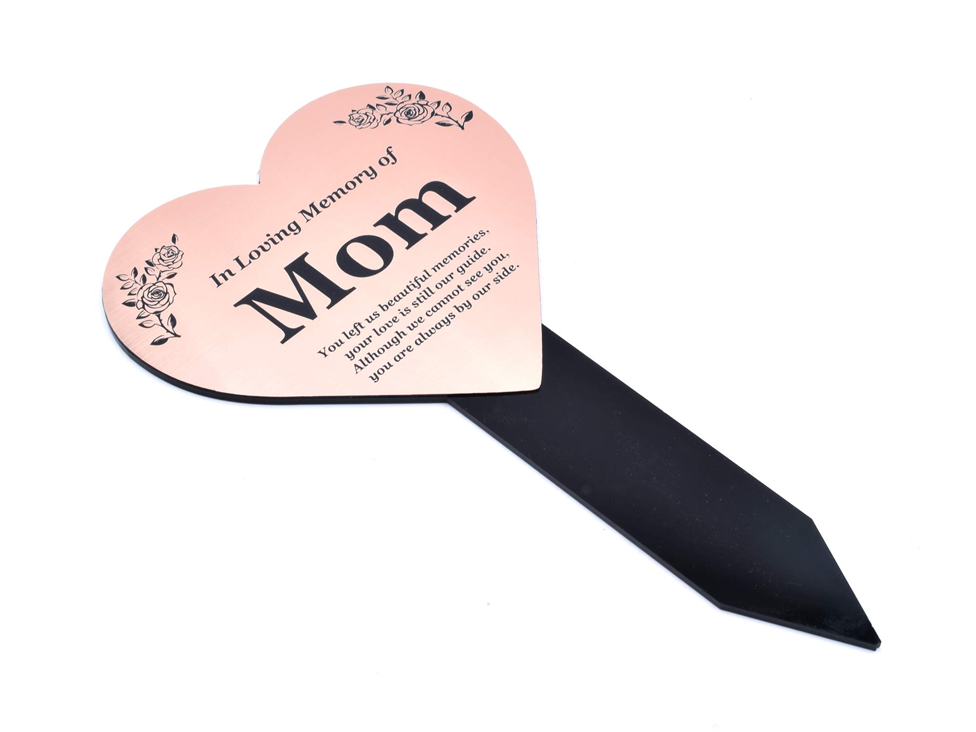OriginDesigned Memorial Plaque Stake - Metallic Silver/Gold/Copper Acrylic Grave Marker, Waterproof Outdoor Tribute for Loved Ones | Perfect for Gardens, Cemeteries & Memorial Displays