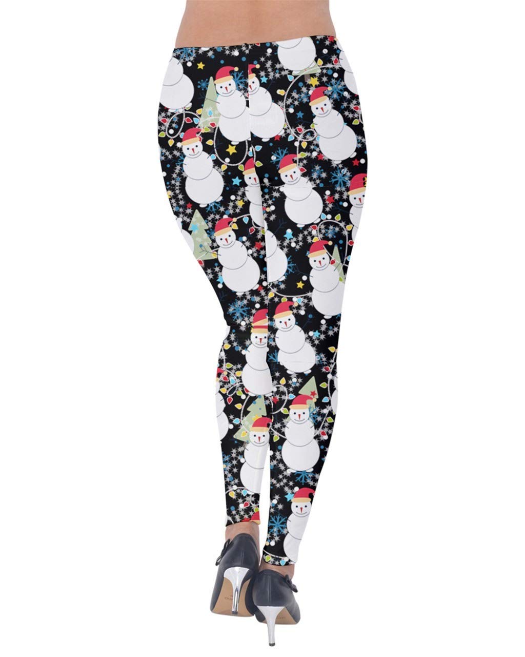 **PattyCandy Women's Winter Fleece-Lined Velvet Leggings - Soft Thermal Tights for Fall & Christmas - Cozy Cold-Weather Pants in Leaf & Holiday Prints (XS-5XL) - Perfect for Casual Wear, Holiday Parties & Layering**