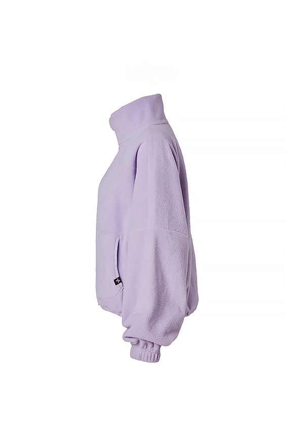 Soft Fleece High Neck Zip Up Jacket for Women - Warm Winter Pullover for Outdoor Activities & Casual Wear