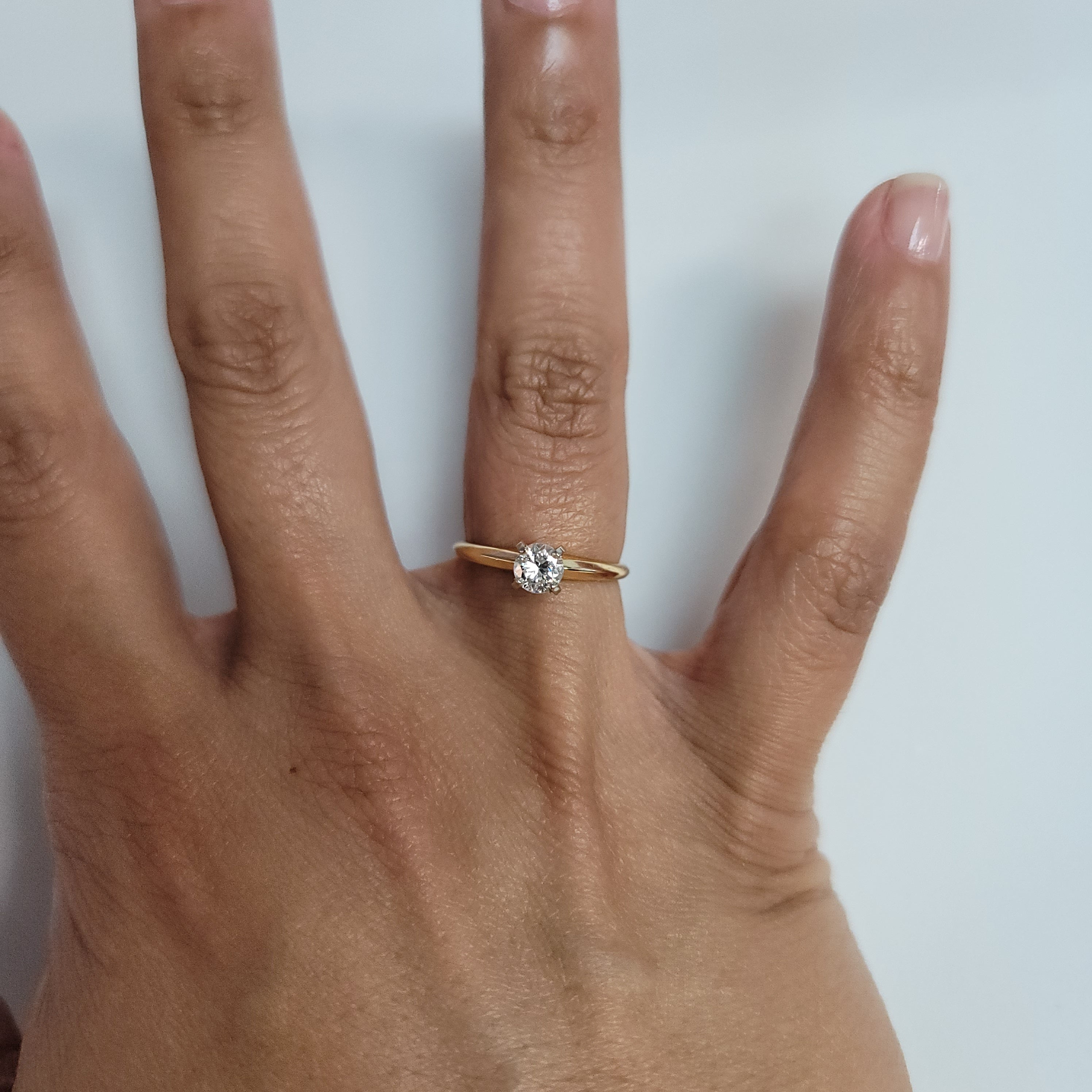 0.50 Carat Solitaire Diamond Engagement Ring - 14K Yellow Gold - Perfect for Proposals, Anniversaries & Romantic Occasions