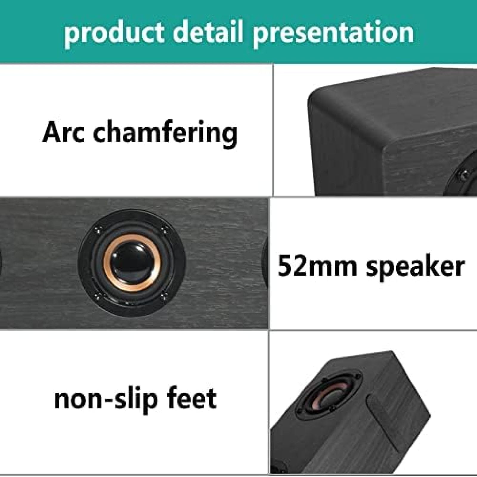 Wooden TV Sound Bar with 6 Sound Effects, 8 Speakers, 40W Wireless Bluetooth, Full Range 2 Woofer, Remote Control, Yellow - Perfect for Home Theater, Acoustic Music Center, and TV Column Setup