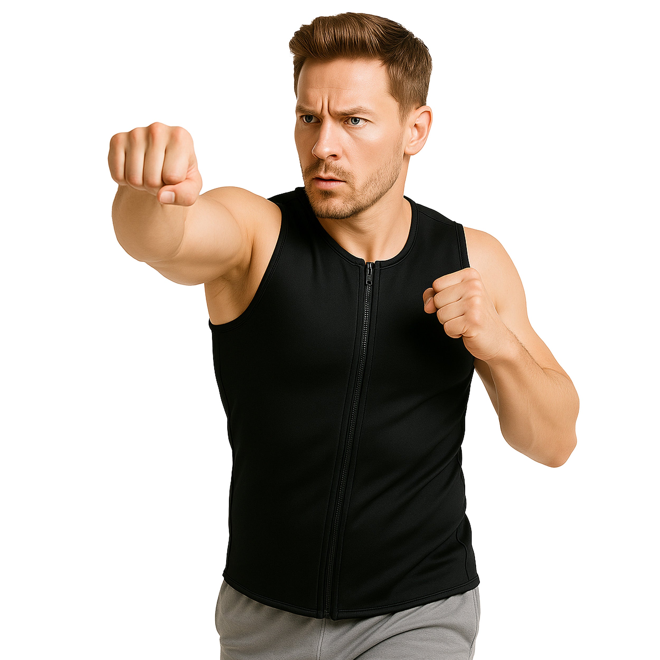 Men's Sauna Vest for Weight Loss & Detox - Sweat Waist Trainer for Workout & Fitness - Perfect for Gym, Running & Home Use