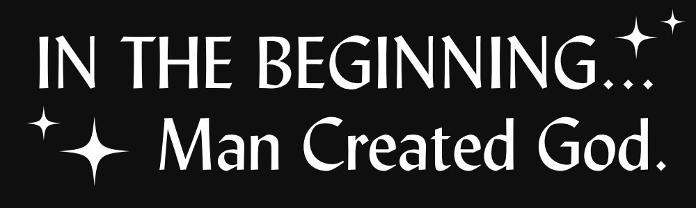 BuildASign Atheist Bumper Magnet - 'In The Beginning Man Created God' Design - Durable Car Decals for Free Thinkers & Secularists - Perfect for Vehicles, Lockers & Offices