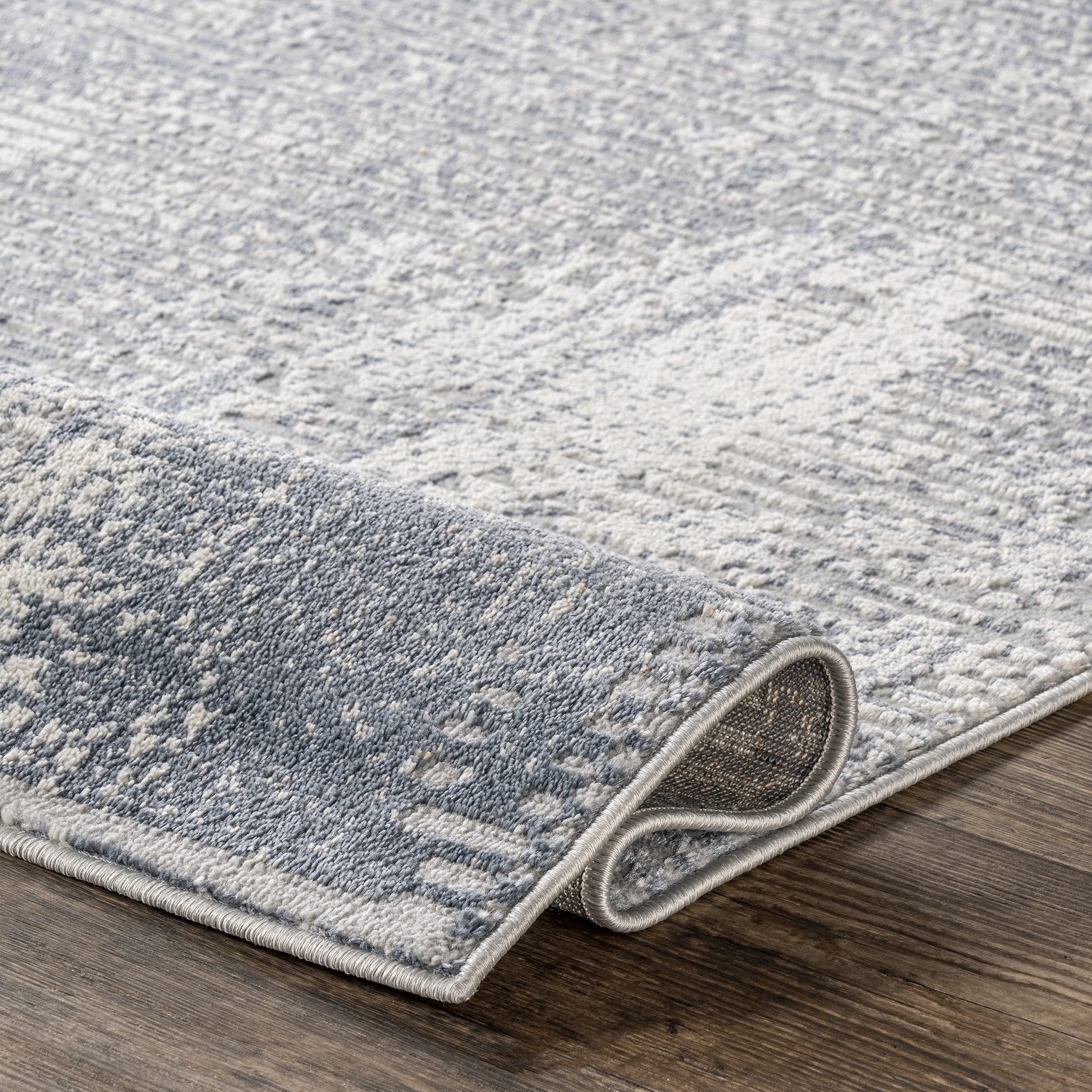 nuLOOM Alice Abstract 9x12 Area Rug - Soft Modern Blue Ivory Carpet for Living Room, Bedroom, Dining Room & Kitchen | Perfect for Home Decor, Office & High Traffic Areas
