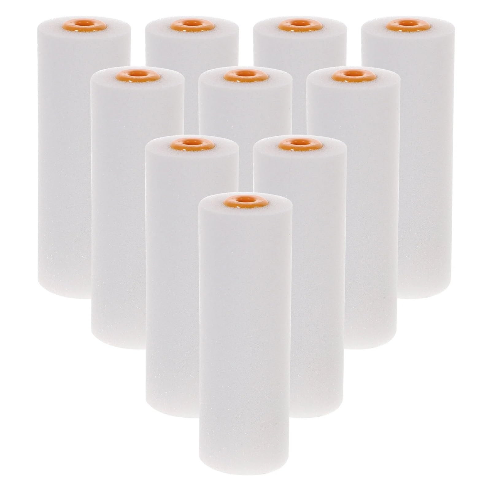 10 Pack 4 Inch Foam Roller Covers for Painting - Replacement Foam Roller Pads for Walls, Cabinets, Furniture & DIY Home Projects - Smooth Finish & Easy to Use
