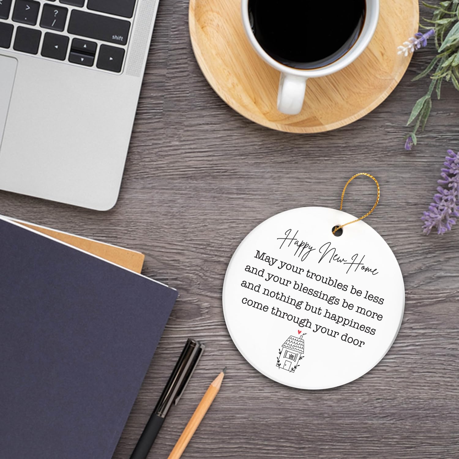 NewEleven Elegant Ceramic Housewarming Gifts for Couples - 2025 New Home Ornament & Welcome Home Decor - Perfect Housewarming Present for New Homeowners | Ideal for Housewarming Parties, First Home Celebrations & Anniversary Gifts