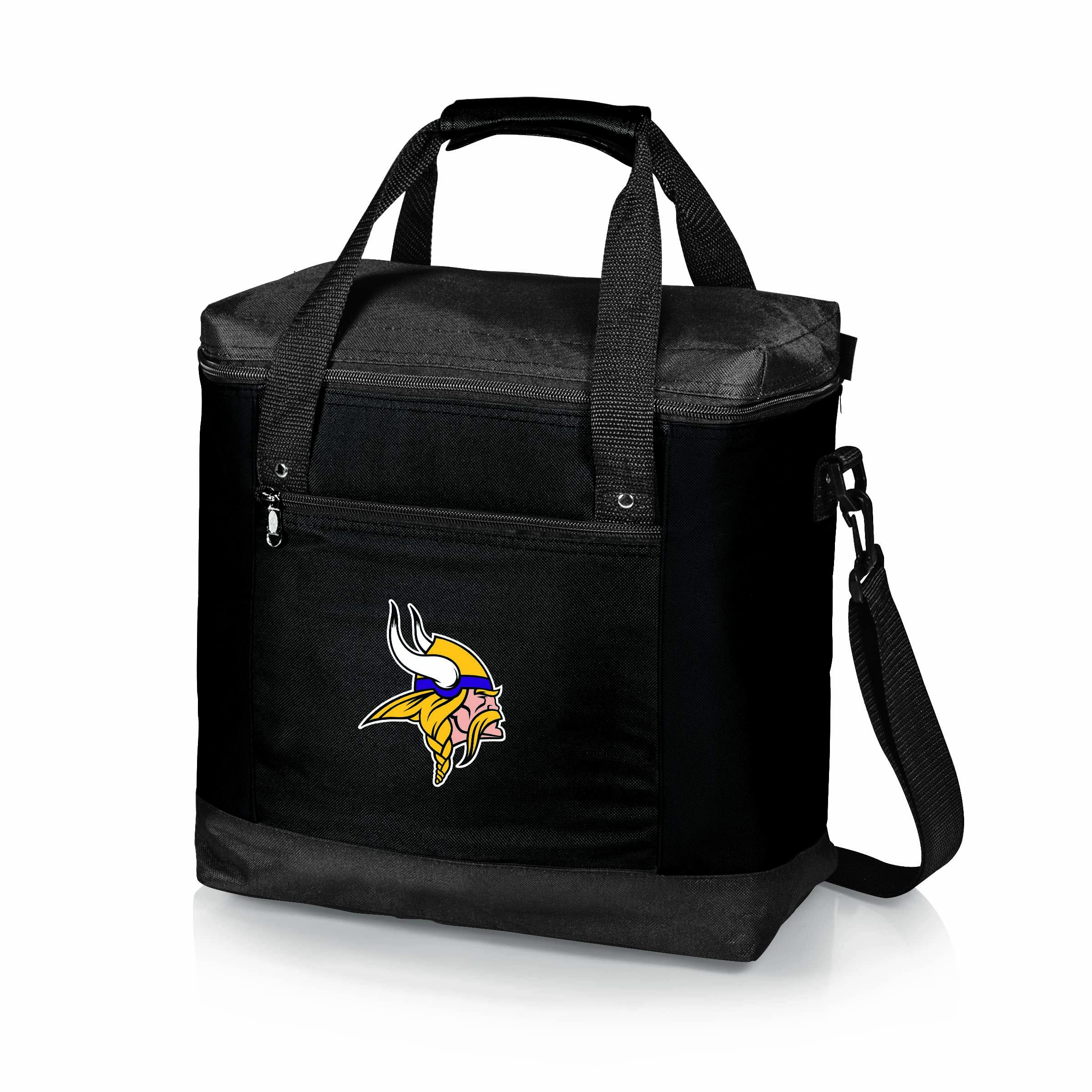 PICNIC TIME NFL Montero Insulated Tote Cooler Bag - Portable Soft Cooler for Picnics, Beach, Tailgating & Outdoor Activities (Black) - Keep Drinks Cold for Hours
