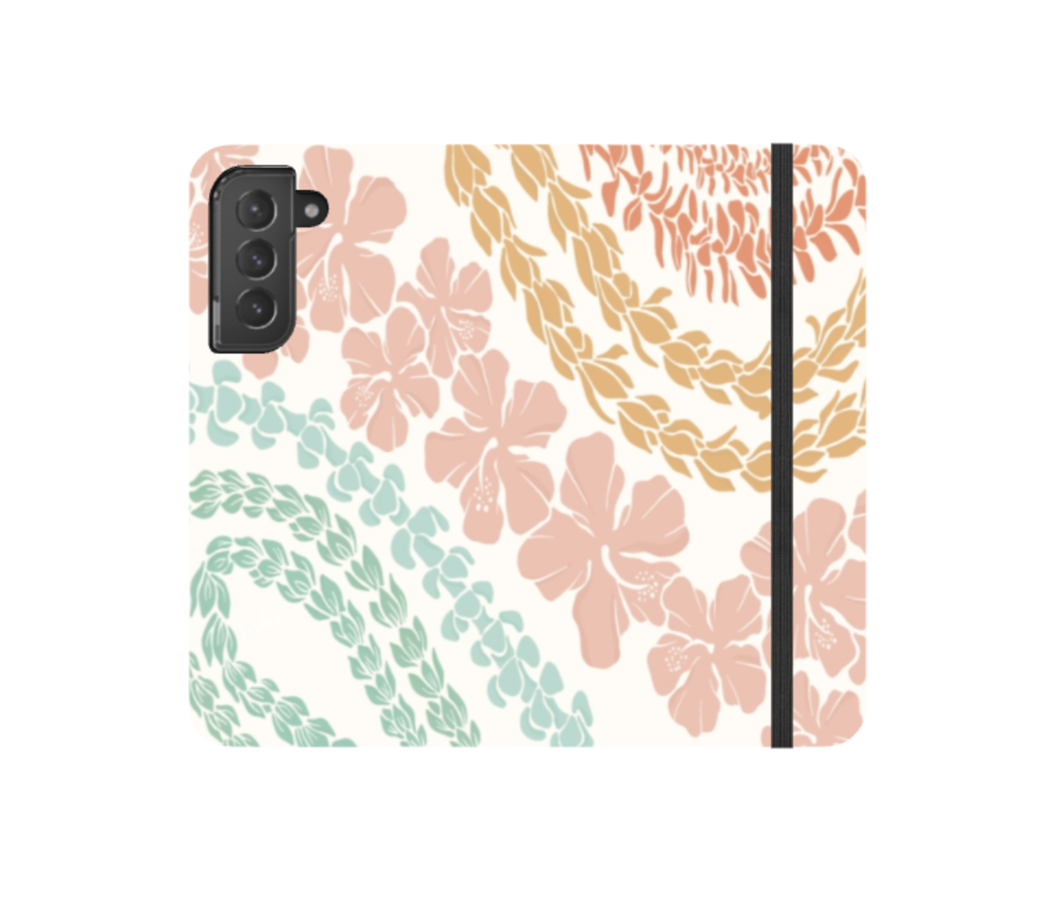 Samsung Wallet Case with Groovy Lei Design - Slim RFID Blocking Phone Cover for Samsung Galaxy S23/S22/S21 - Perfect for Travel, Shopping & Everyday Use