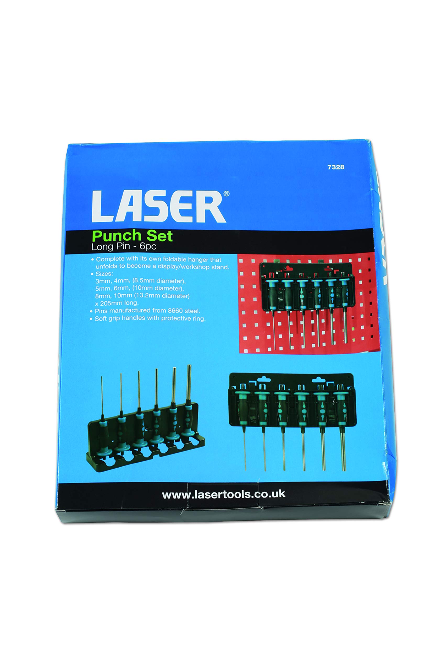 Laser 7328 Professional Punch Set - High Precision Hole Punch Kit for Leather, Metal & Woodworking | Perfect for DIY Crafts, Bookbinding & Industrial Applications