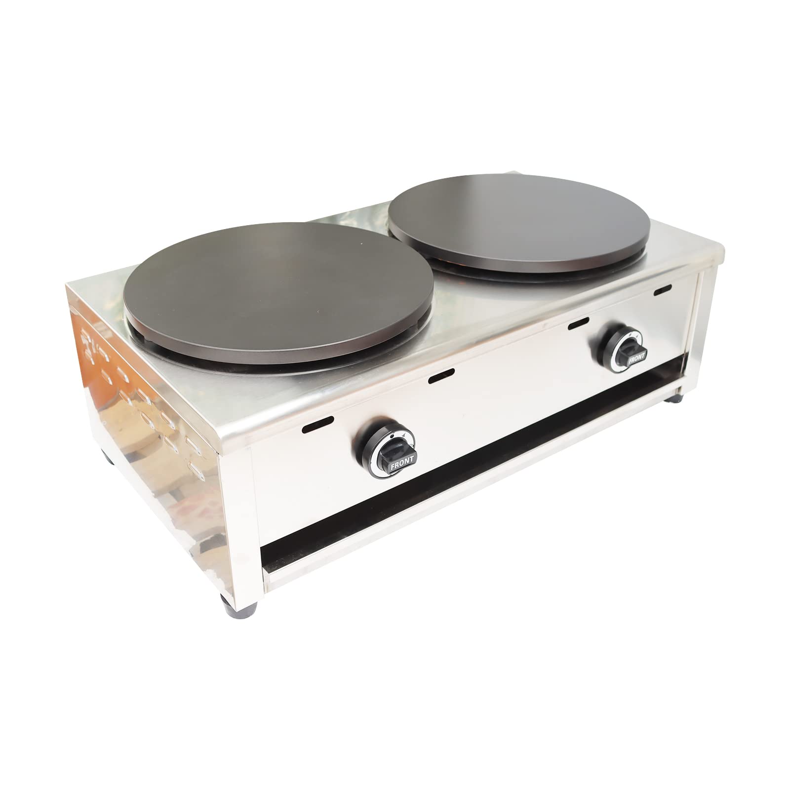 Commercial Crepes Maker - Double Head Pancake Machine with LP Gas for Restaurants, Cafes & Catering - Perfect for Making Crepes, Pancakes & Fruit Desserts