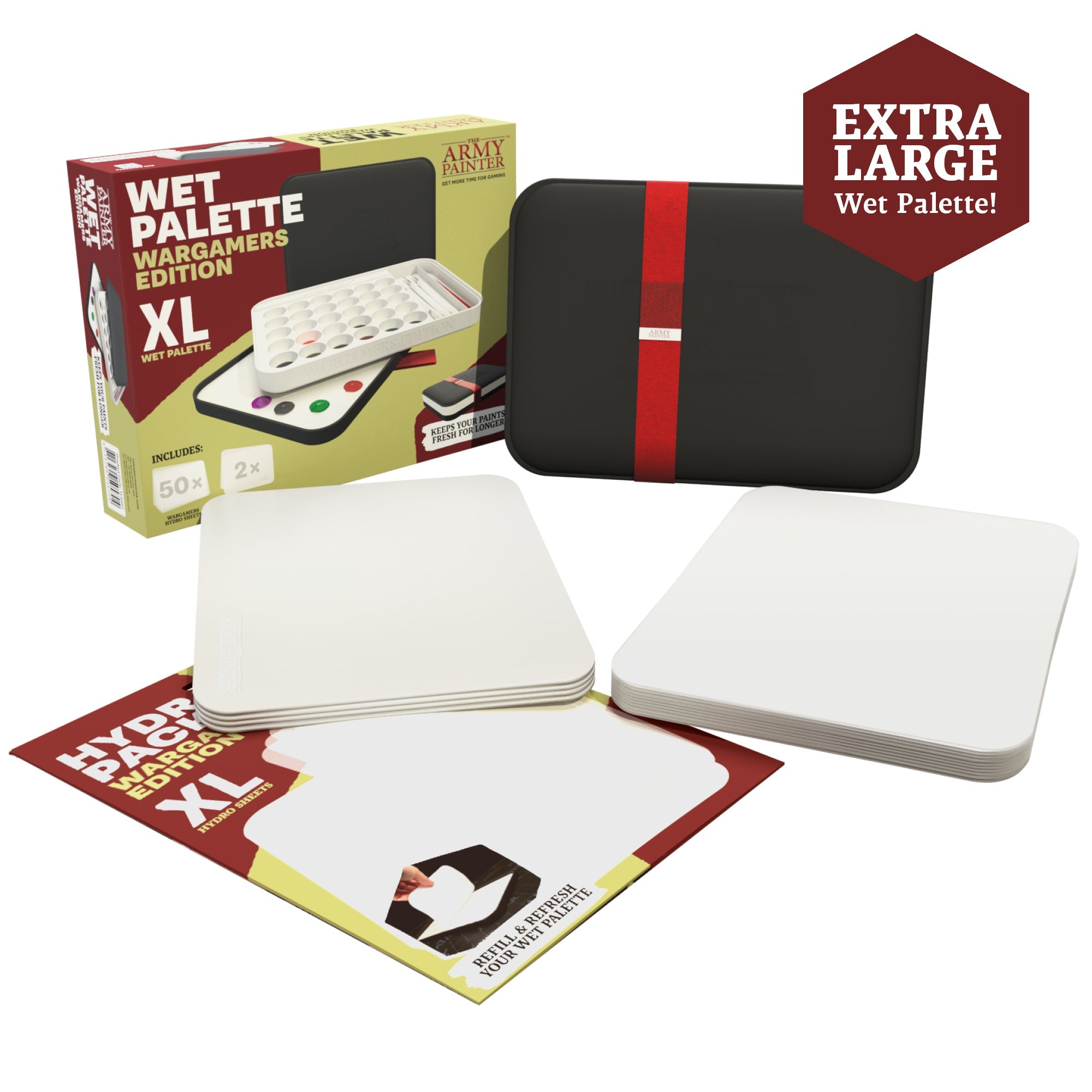 Wargamers Edition Wet Palette Bundle - Premium Miniature Painting Palette for Tabletop Gaming & Hobbyists - Perfect for Acrylic Paints & Miniature Models