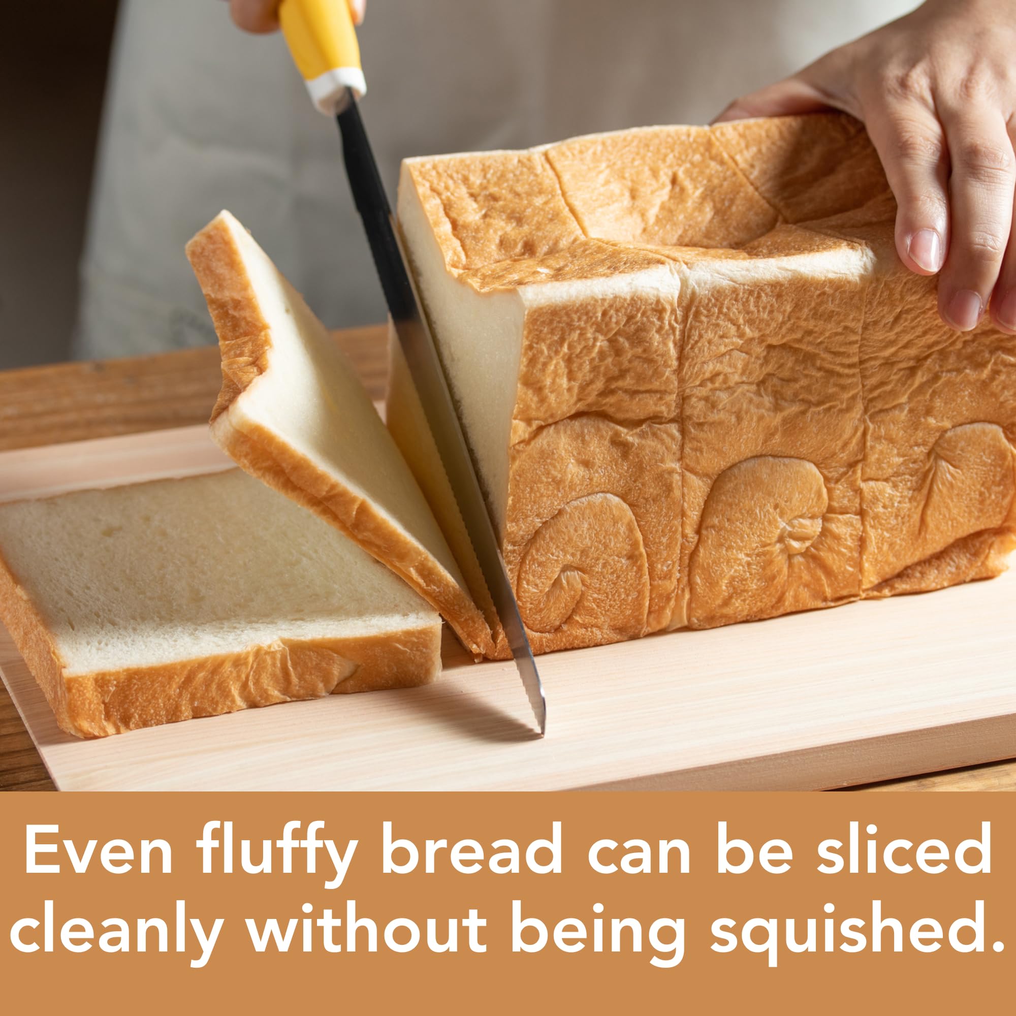 Premium 8.3 Inch Stainless Steel Serrated Bread Knife - Japanese Seki High-Quality Bread Cutter with Ergonomic Plastic Handle - Perfect for Slicing Homemade Bread, Baguettes, and Artisan Loaves - Ideal for Bakers, Home Chefs, and Kitchen Enthusiasts