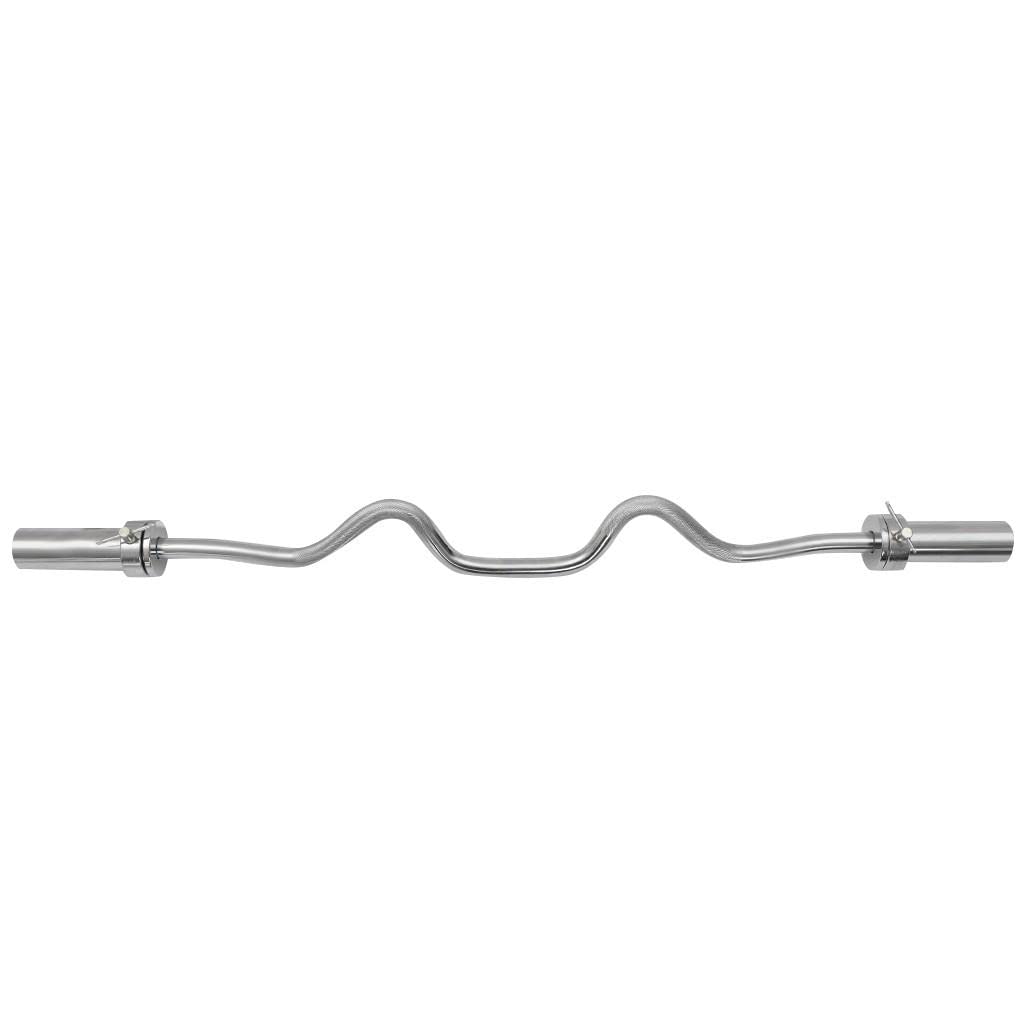 BRADEM Olympic Weight Bar 3.9 ft - 176 lb Capacity, Heavy Duty Weightlifting Barbell for Men, Home Gym Strength Training Equipment (Silver) - Perfect for CrossFit, Powerlifting & Home Workouts