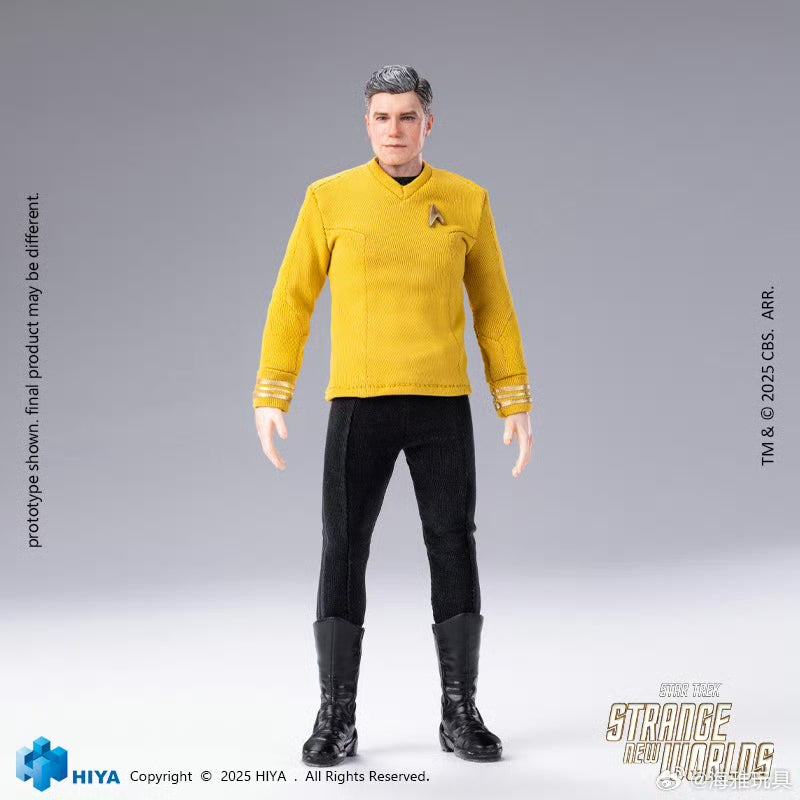 HIYA Toys 6-inch 1/12 Scale Captain Pike Action Figure - Star Trek Strange New Worlds Collectible - Perfect for Display & Sci-Fi Fans