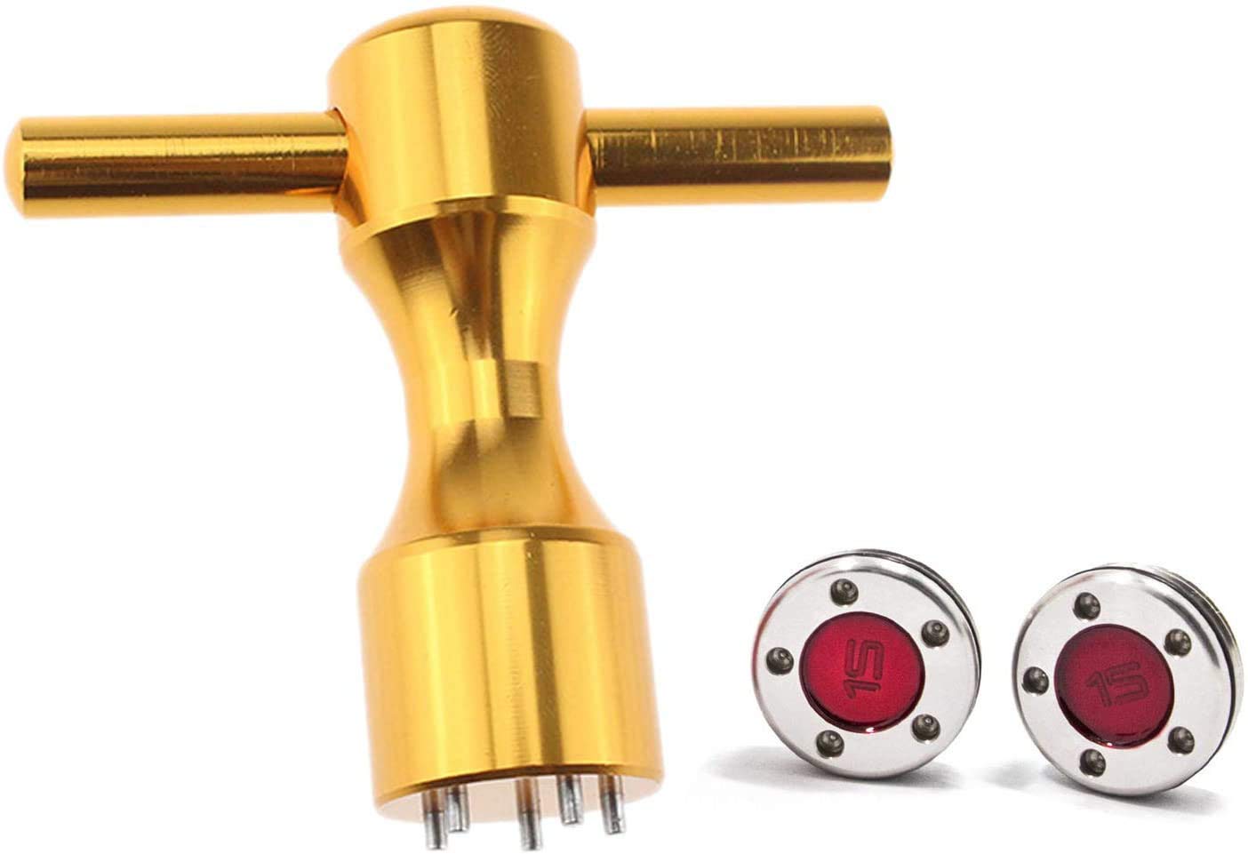 HISTAR 2Pcs Golf Club Weight Kit - Custom Red Weights + Gold Wrench for Titleist Scotty Cameron Putters | Improve Swing Balance & Putting Accuracy | Perfect for Golf Course & Practice Sessions