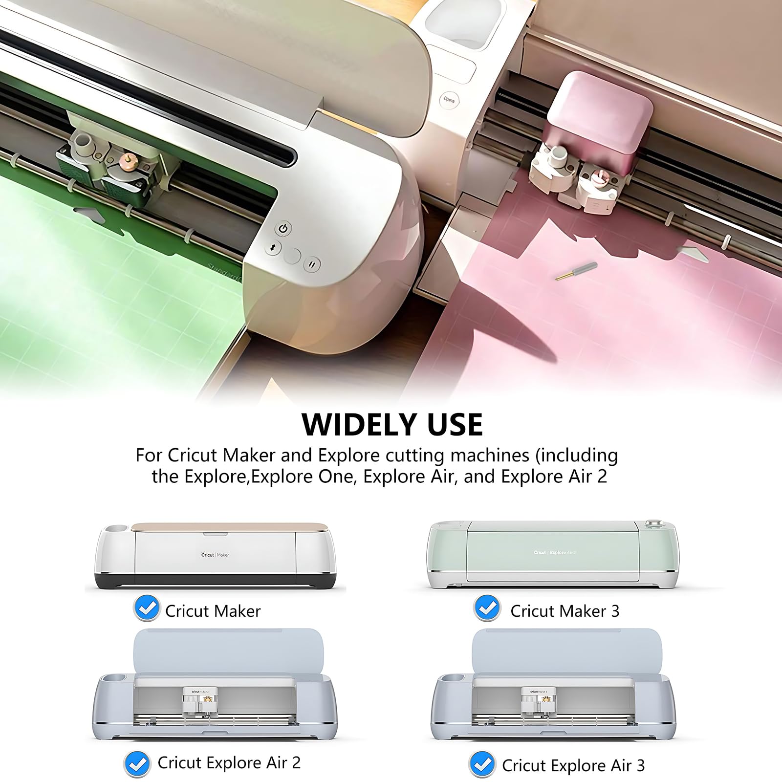 20 Pcs Premium Fine Point Blades Compatible with Cricut Maker 3/4, Maker, Explore 3/4, Air 2/Air/One/Venture - Replacement Blades for Cutting Vinyl, Cardstock, Glitter, Faux Leather, Adhesive Foil & Vellum - Perfect for DIY Crafts, Scrapbooking & Home Decor Projects