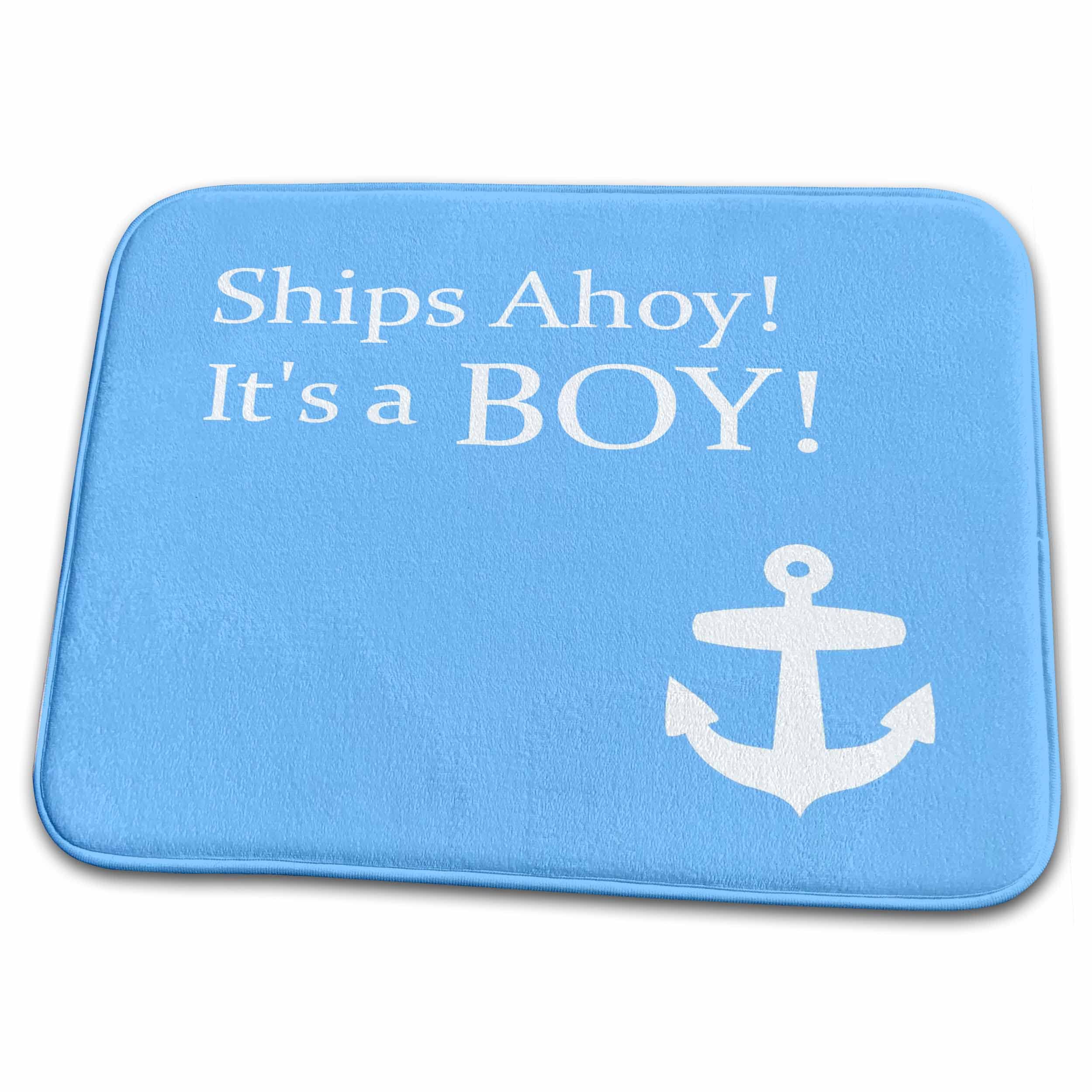 3D Rose Ships Ahoy Its a Boy Baby Shower Bathroom Rug Mat - Non-Slip Soft Absorbent Bath Mat for Nursery, Kids Room & Baby Showers - Perfect Gift for New Parents (rug-151388-1)