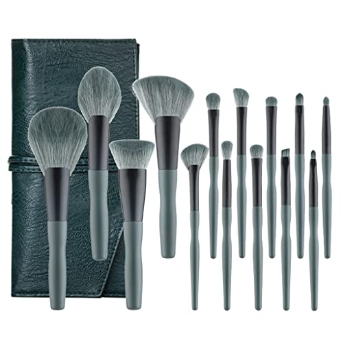 14Pcs Soft Makeup Brush Set - Foundation, Powder, Blush, Eyeshadow & Lip Gloss Brushes | Vegan & Cruelty-Free Makeup Brush Kit for Professional & Everyday Makeup Application | Perfect for Home, Travel & Makeup Artists