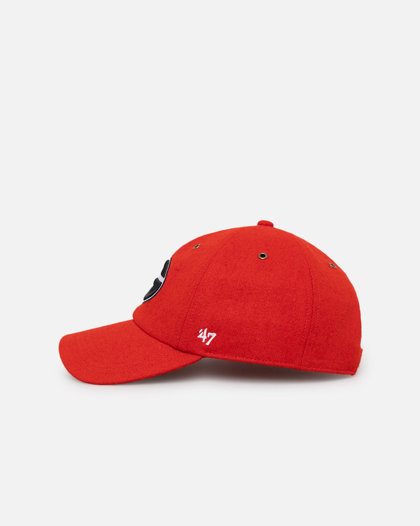 47 Brand Georgia Bulldogs Wooly Clean Up Strapback Red Hat - Adjustable Snapback for College Football Fans, Game Day Outfits & Bulldog Spirit Wear