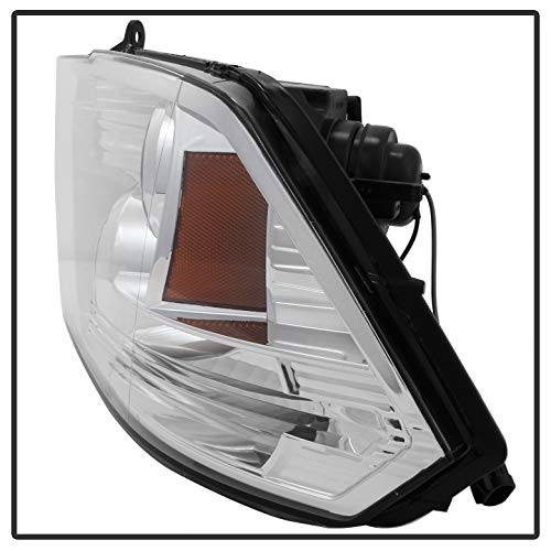 XTune LED Halo Headlights for Dodge Ram 1500 2009-2016 - Chrome/Clear Lens - High Performance Replacement Headlights for Night Driving & Off-Road Adventures