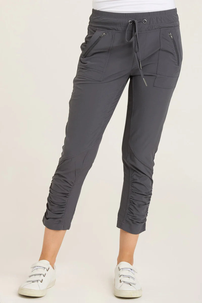 Aksana High Waist Yoga Leggings for Women - Charcoal Gray - Comfortable Workout Pants for Gym, Running & Lounge Wear