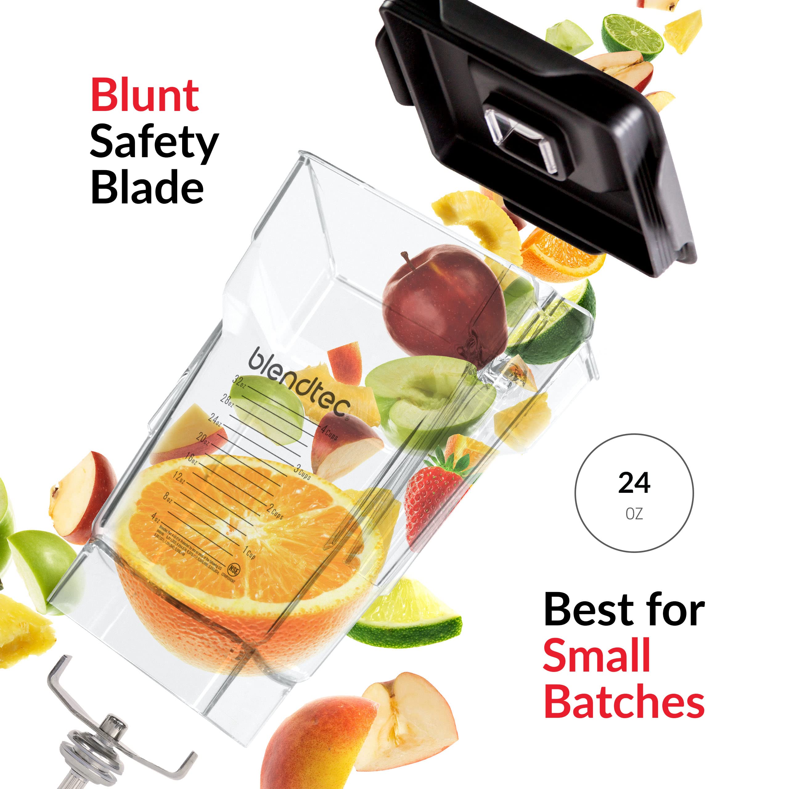 Blendtec 75 oz FourSide Jar & 34 oz GO Travel Bottle Bundle - Compatible Blender Jars & Personal Blender Attachment for Blendtec Blenders - Perfect for Smoothies, Protein Shakes & On-the-Go Blending