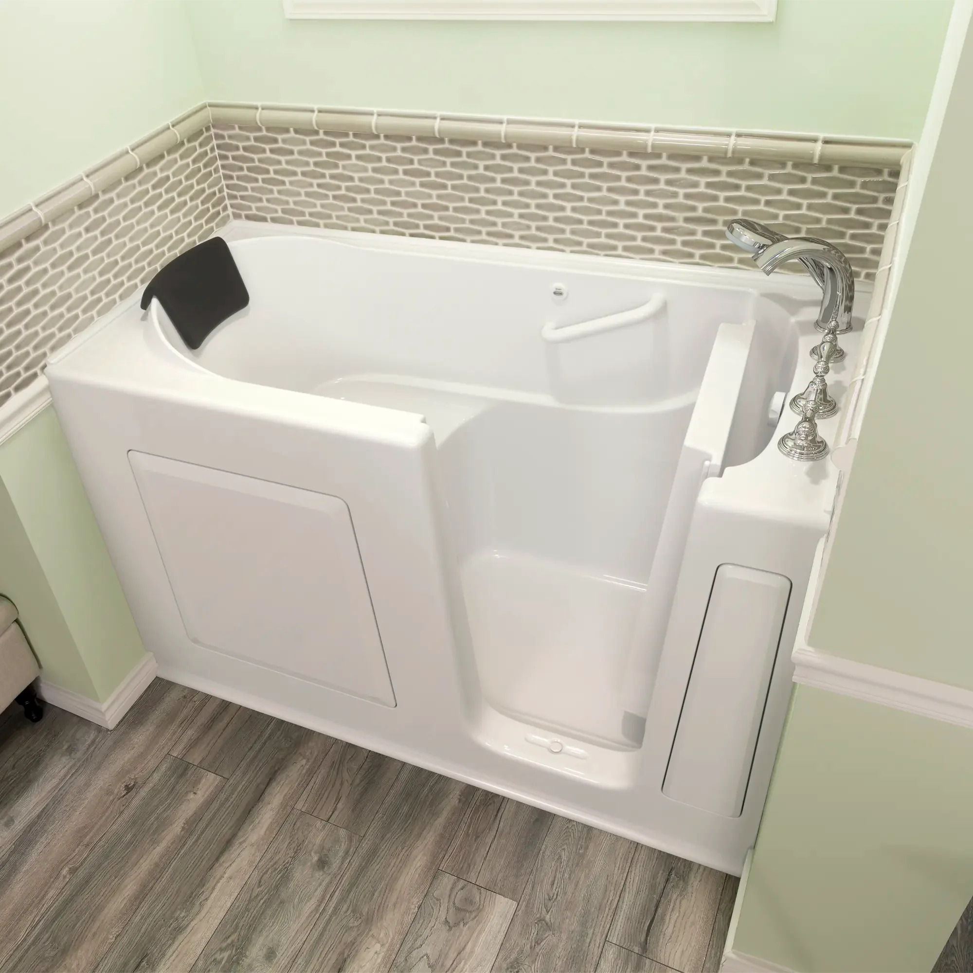 Premium 30 x 60 Inch Gelcoat Walk-in Bathtub with Soaker System - Right Hand Drain & Faucet - Ideal for Elderly & Mobility Impaired Users - ADA Compliant Safety Tub for Relaxation & Hydrotherapy