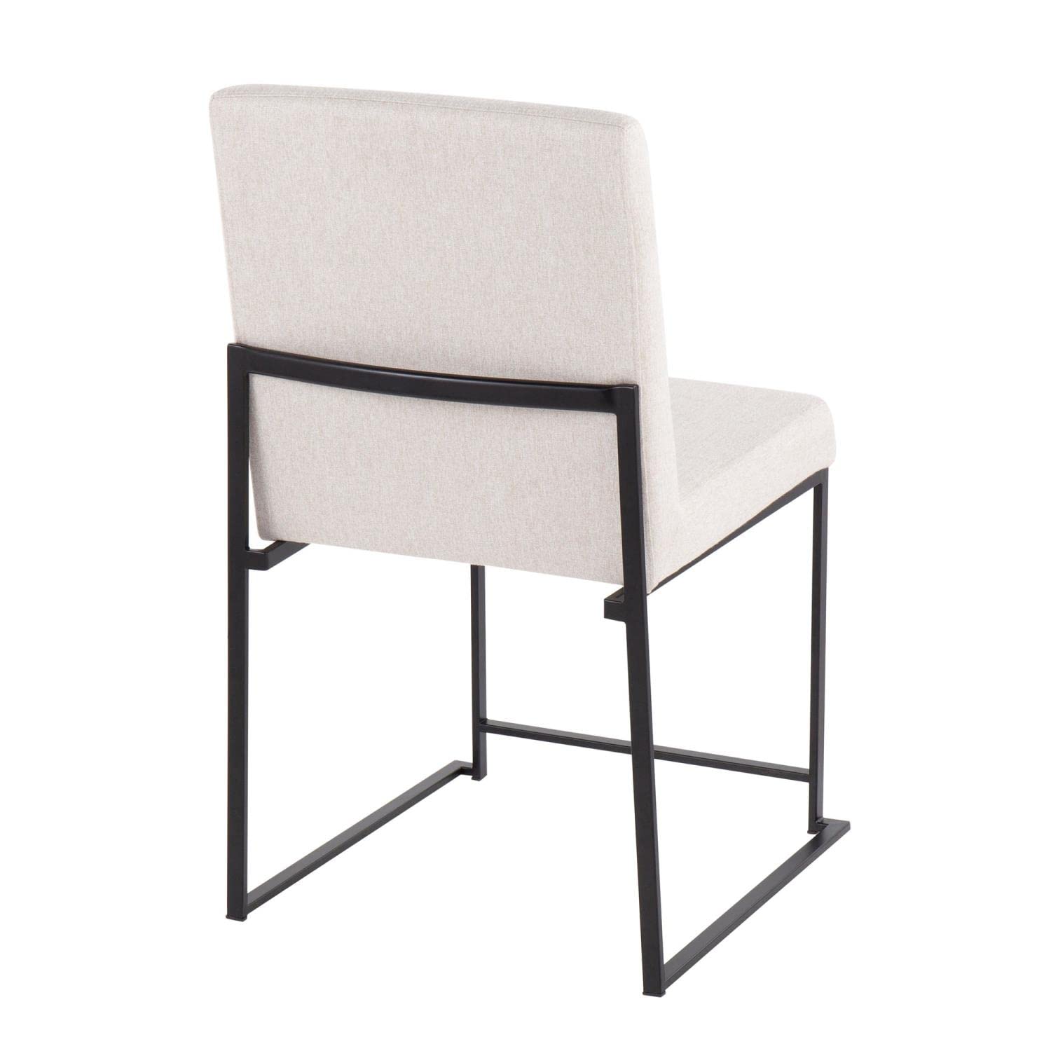 LumiSource High Back Fuji Dining Chair Set of 2 - Modern Upholstered Kitchen Chairs for Dining Table - Comfortable Contemporary Seating for Home, Restaurant & Office Use
