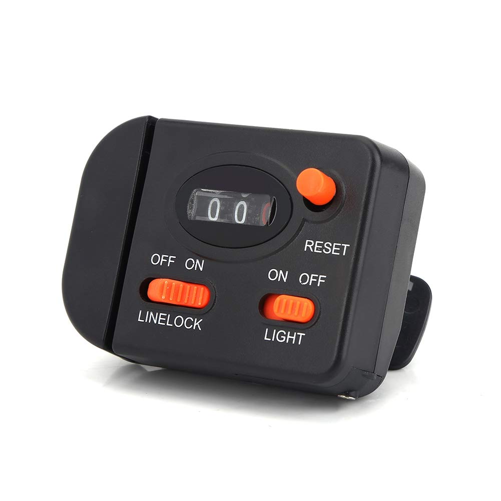 VGEBY Digital Fishing Line Meter Counter with Clip - Accurate Depth Finder for Spooling, Trolling & Jigging | Perfect for Saltwater & Freshwater Fishing