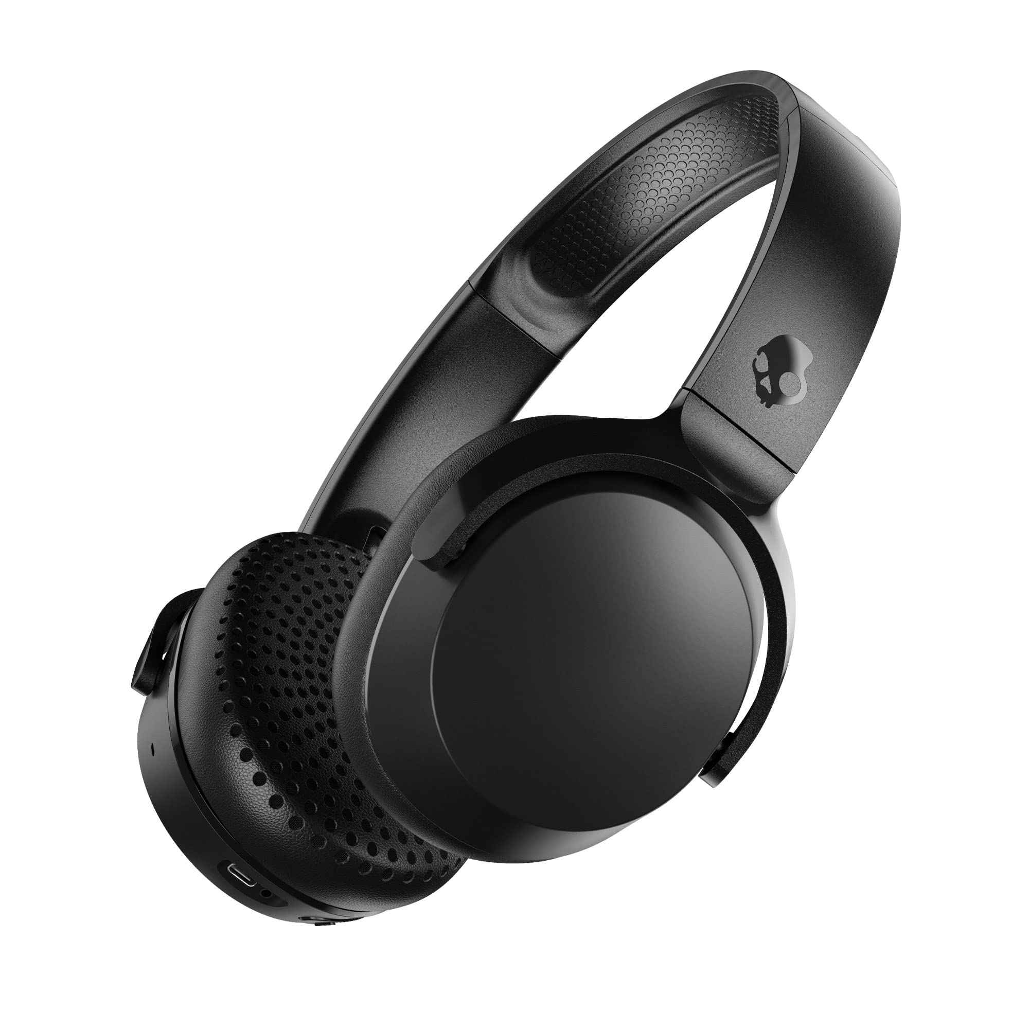 Skullcandy Riff 2 Wireless On-Ear Headphones with 34-Hour Battery, Built-in Mic - Compatible with iPhone, Android & Bluetooth Devices (Black) - Perfect for Gym, Travel & Daily Commute