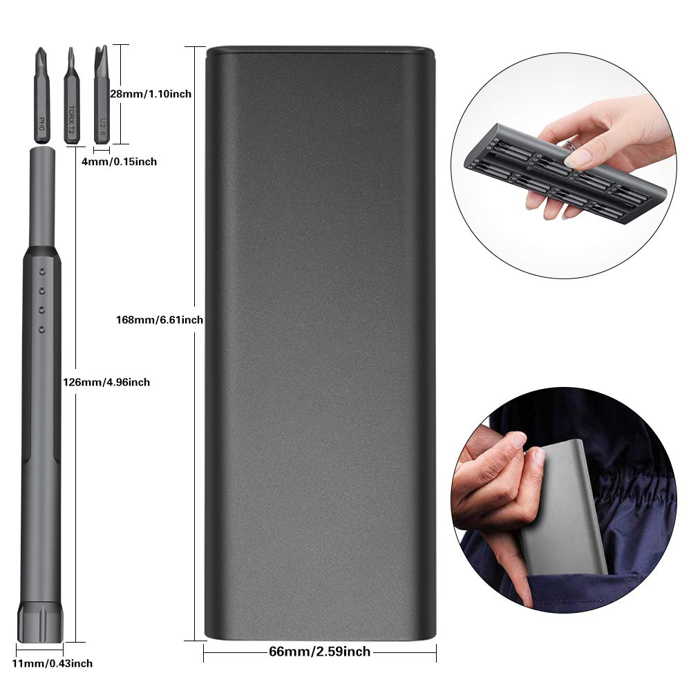 **POWERGIANT Mini Precision Screwdriver Set - 48 Magnetic Bits with Portable Case, Repair Tool Kit for Eyeglasses, Smartphone, Laptop, Watch & Jewelry - Perfect for DIY, Electronics & Home Repairs**