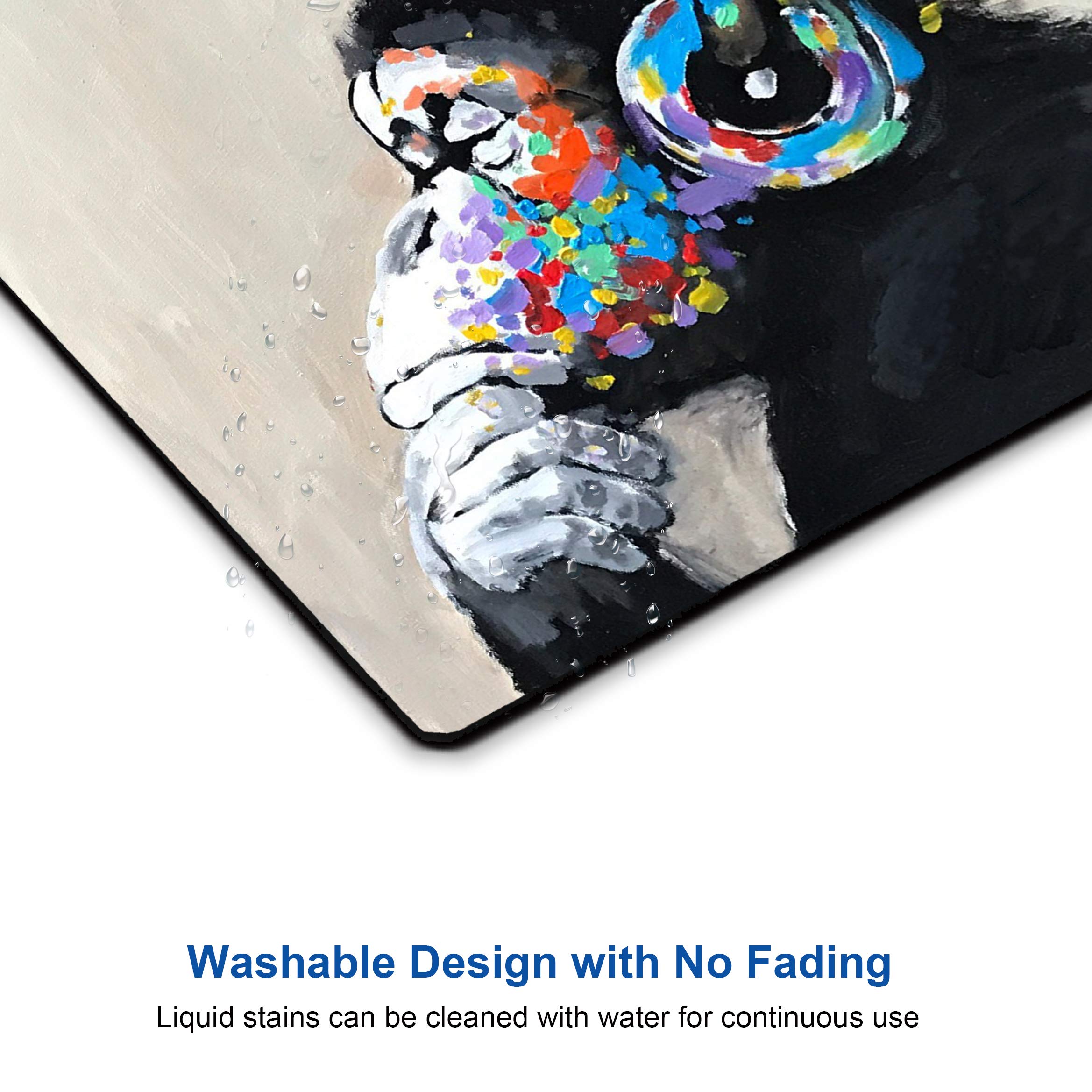 Premium Non-Slip Mouse Pad with Gorilla Oil Painting Graffiti Design - Funny & Durable Desk Accessory for Home & Office Use - Perfect for Gaming, Work & Computer Setup