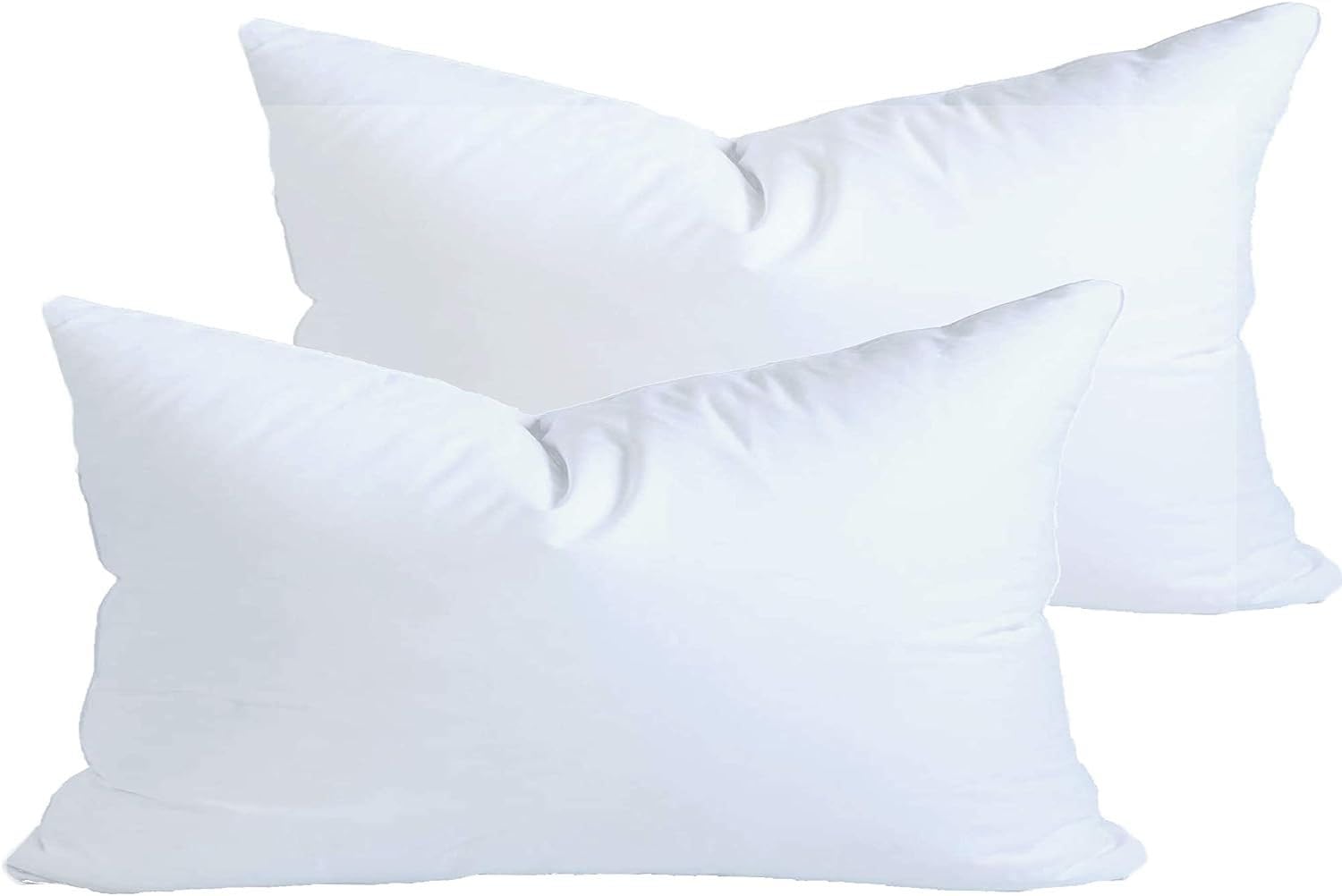 MoonRest® Synthetic Down Alternative Lumbar Pillow Insert - 13x20 Inches, Pack of 2 - Soft & Fluffy Decorative Throw Pillow for Sofa, Couch, Bed & Body Support - Perfect for Living Room, Bedroom & Home Decor