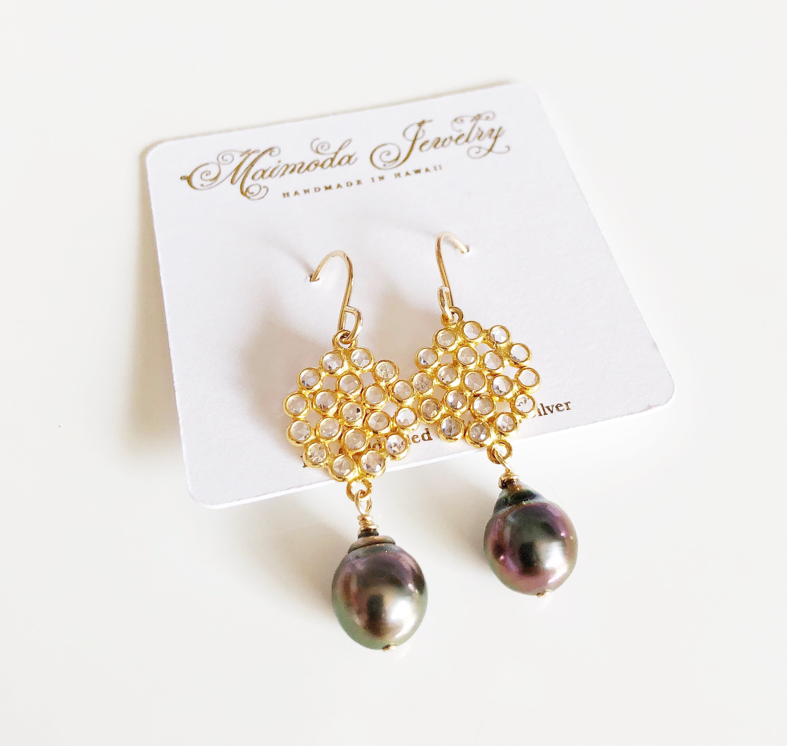 Elegant White Topaz Earrings ELLY (E460) - Perfect for Weddings, Parties & Special Occasions