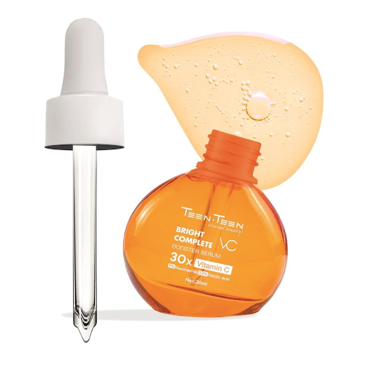 TEEN TEEN Bright Complete Booster Serum with 30X Vitamin C - 30ml | Anti-Aging, Dark Spot Corrector & Skin Brightening Treatment | Day & Night Skincare Routine for Glowing Complexion