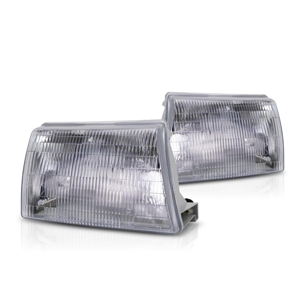 1998-2000 Mazda B3000 Headlight Assembly Pair - Driver & Passenger Side with Bulbs (MA2502113 & MA2503113) | Direct Fit Replacement | Improved Night Visibility for Safer Driving