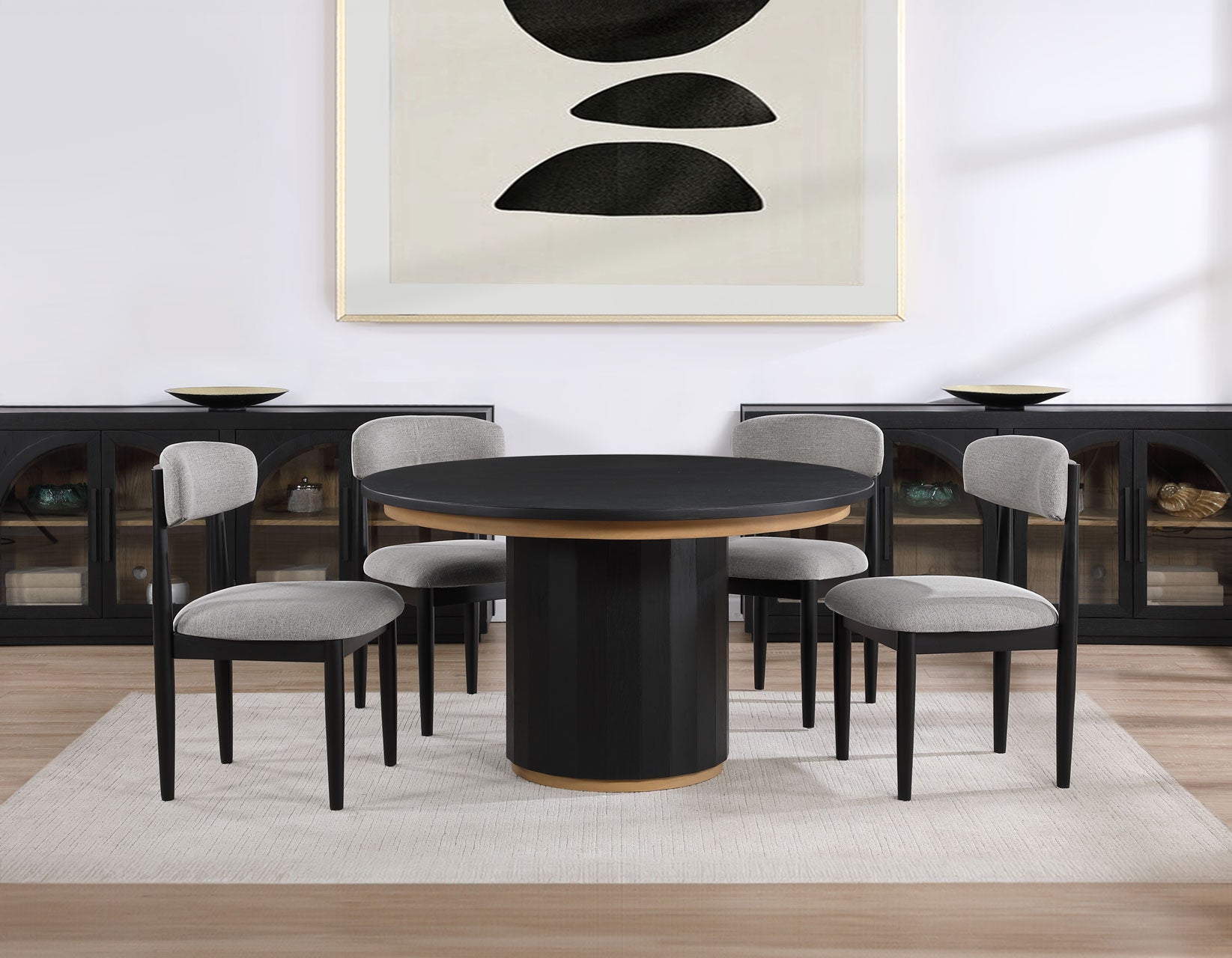 Premium Maggie Dining Chairs Set of 4 - Modern PU Leather Upholstered Kitchen Chairs with Metal Legs - Elegant Home Dining Room Furniture for Family Gatherings & Dinner Parties