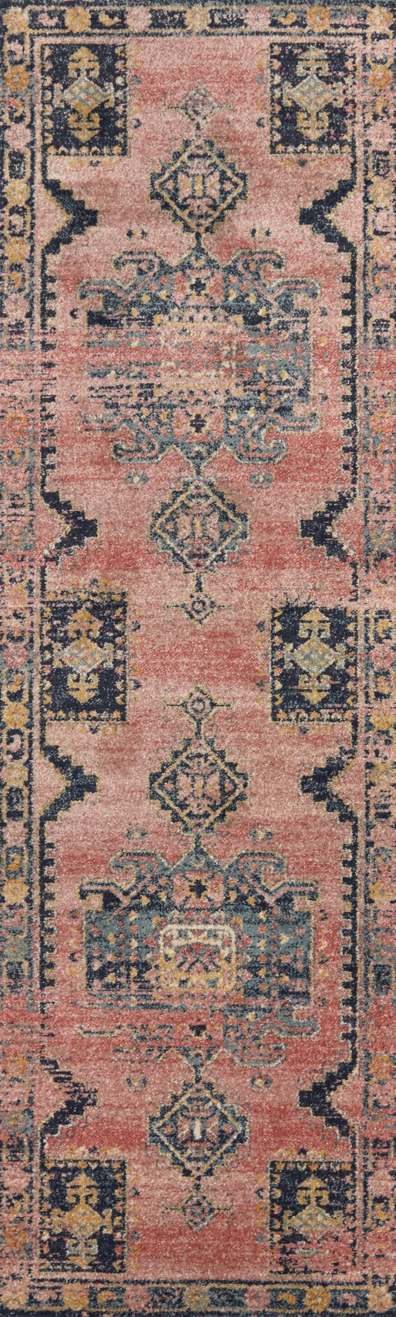 Loloi II Jocelyn Collection JOC-06 4' x 6' Rose/Rose Rectangular Accent Rug - 0.38
