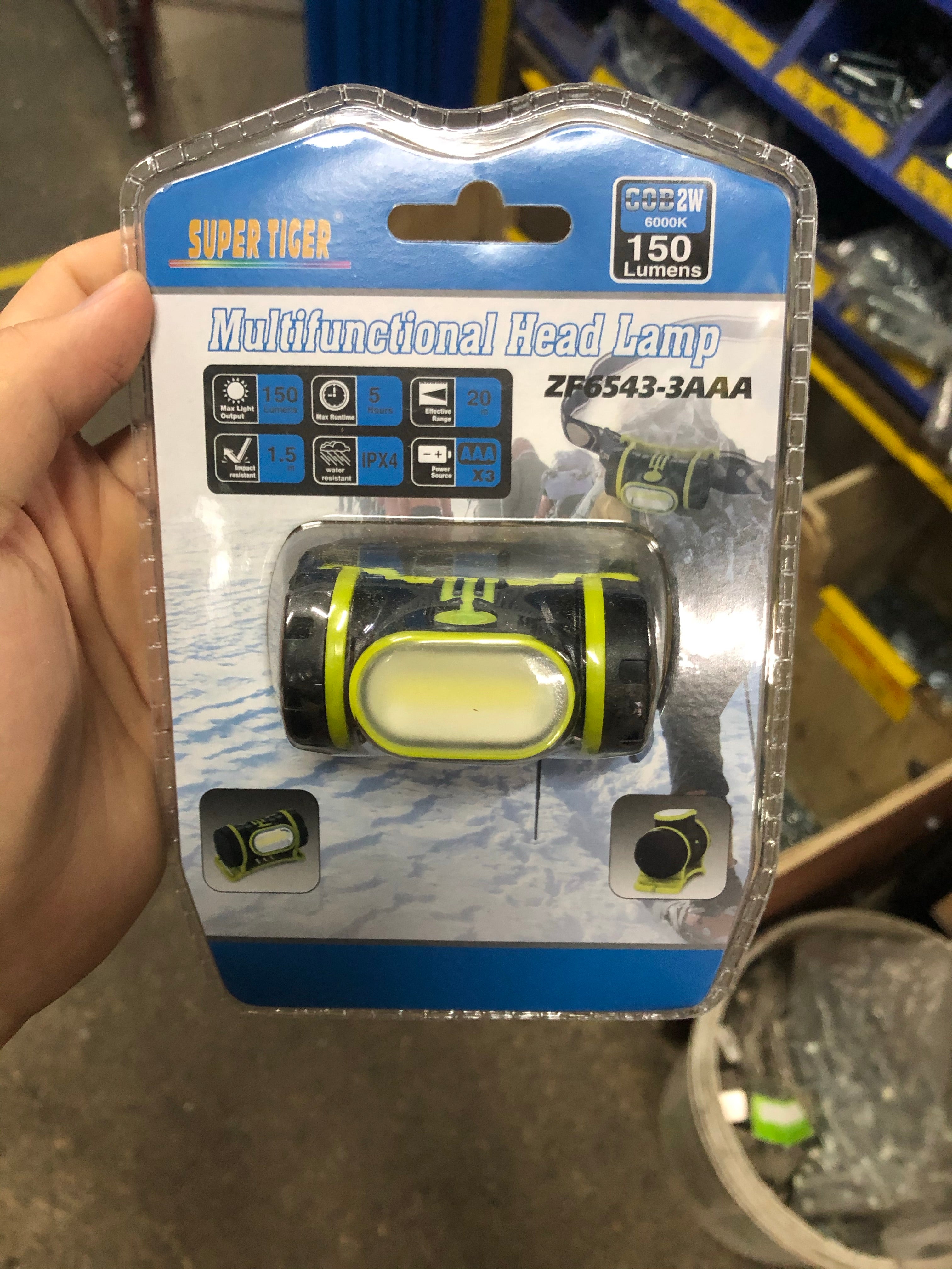 Aiko (Super Tiger) 150 Lumens Head Light | Model : LED ZF6543 (ZF6543 3AAA)