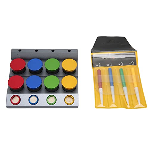 Premium Watch Oil Kit - 8-Hole Watch Oil Cup Holder, Oil Dish & Oiler Pen Repair Set for All Watches & Pocket Watches | Professional Watchmaker Tool for Organizing & Precision Maintenance | Ideal for Watch Repair Shops, Hobbyists & DIY Enthusiasts