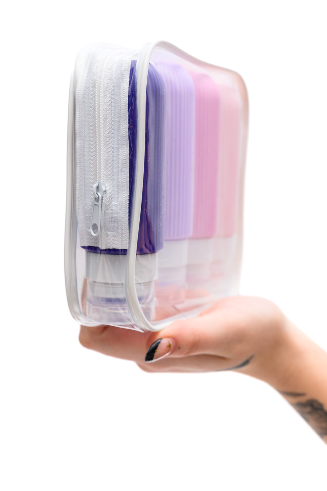 Lavender Travel Toiletry Bottles Set - Leak Proof & TSA Approved for Shampoo, Lotion & Cosmetics - Perfect for Airplane, Gym & Vacation Use